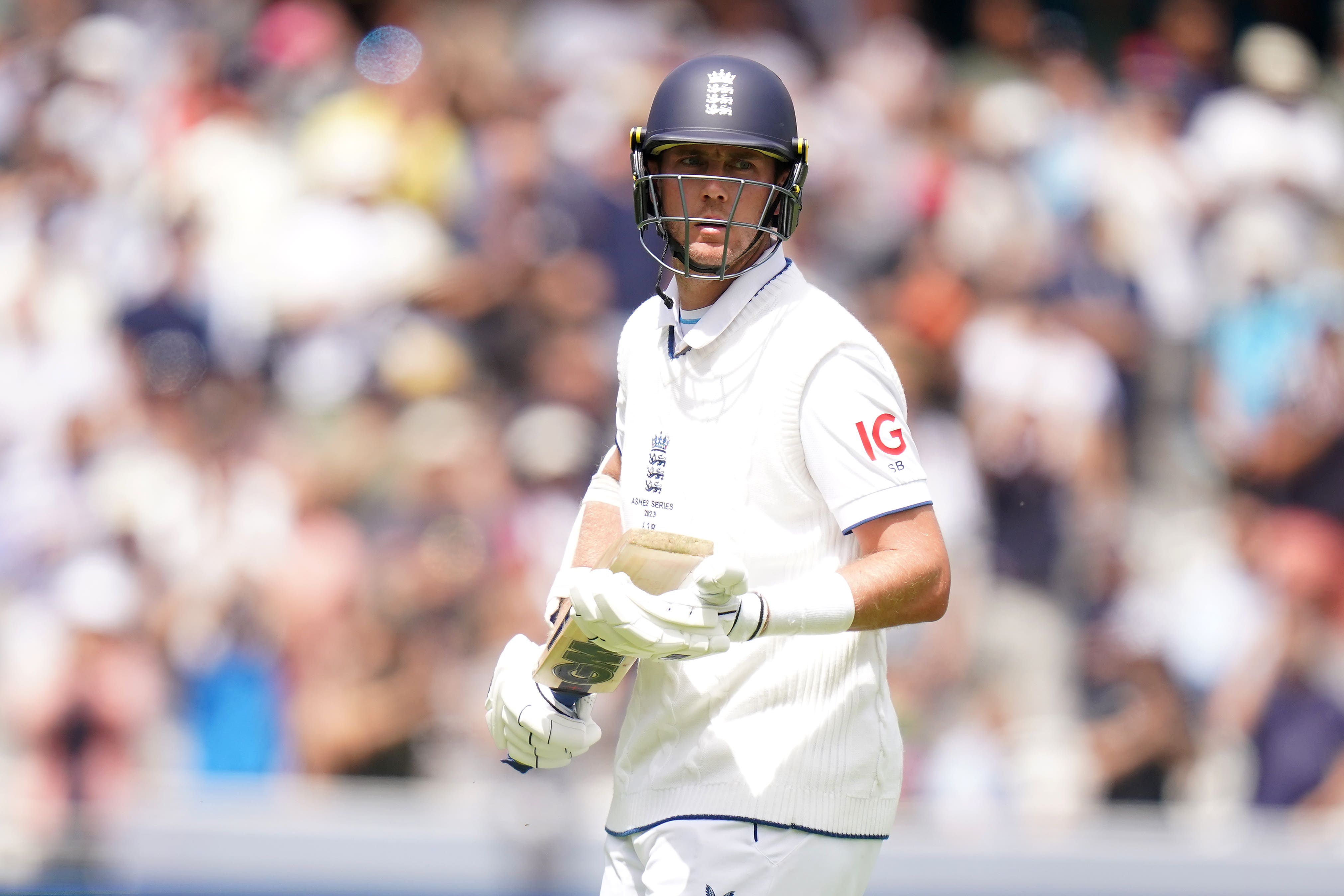 Stuart Broad was unhappy with the Australian dismissal of Jonny Bairstow during the second Ashes Test at Lord’s (Adam Davy/PA)