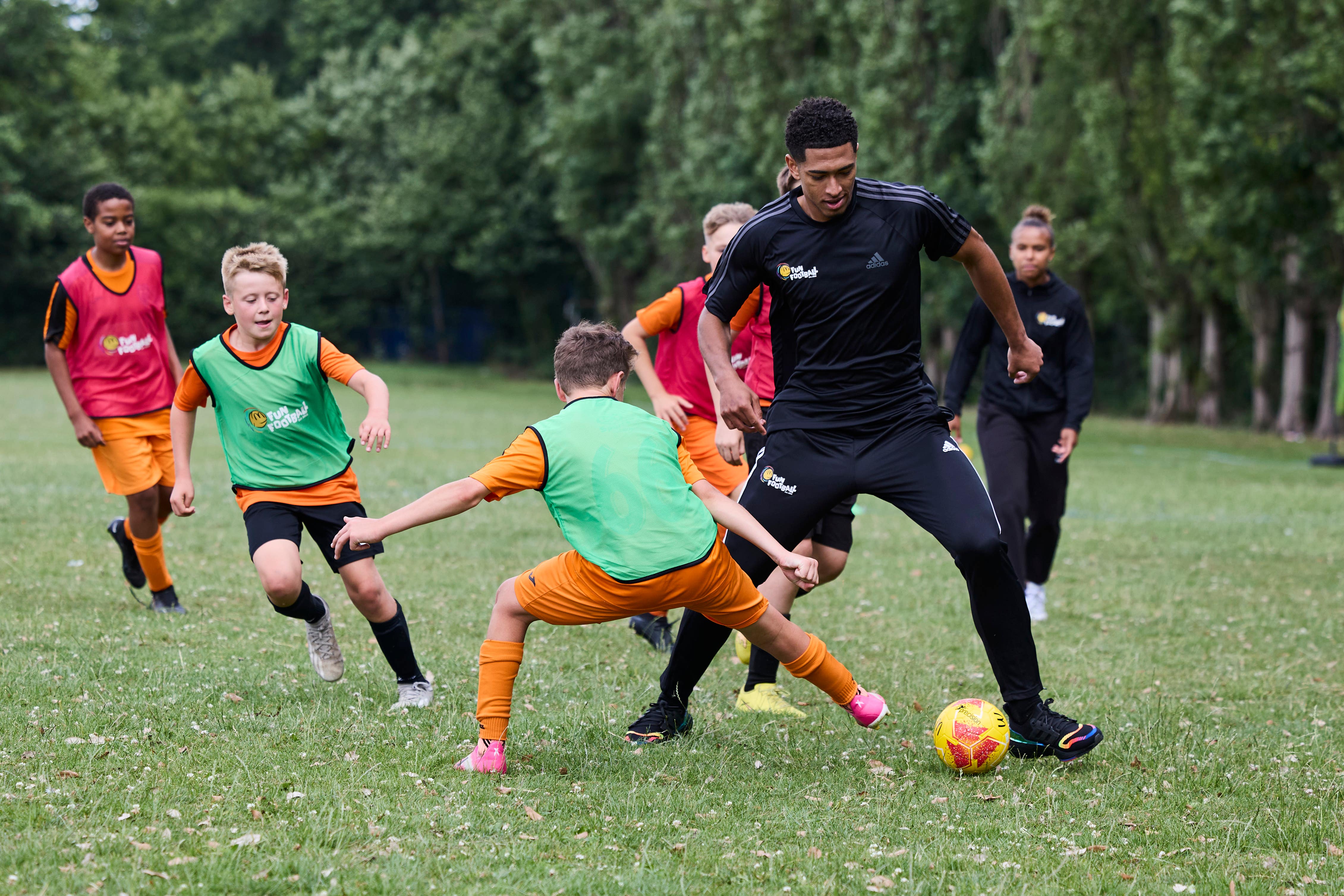 Jude Bellingham is an ambassador for McDonald’s Fun Football (Mark Robinson/McDonald’s handout/PA)