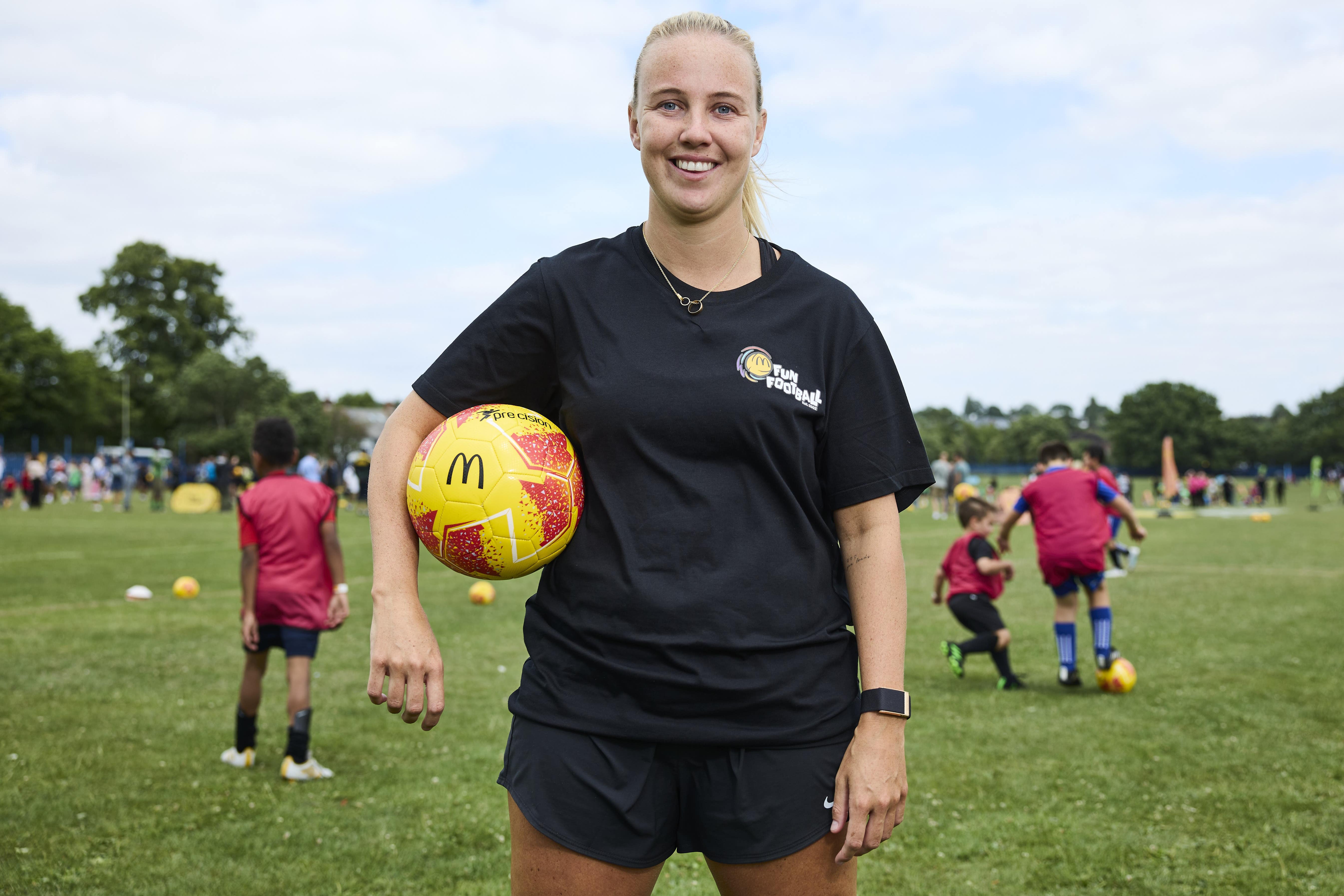 England forward Beth Mead will miss the World Cup (Handout photo provided by McDonald’s Fun Football)