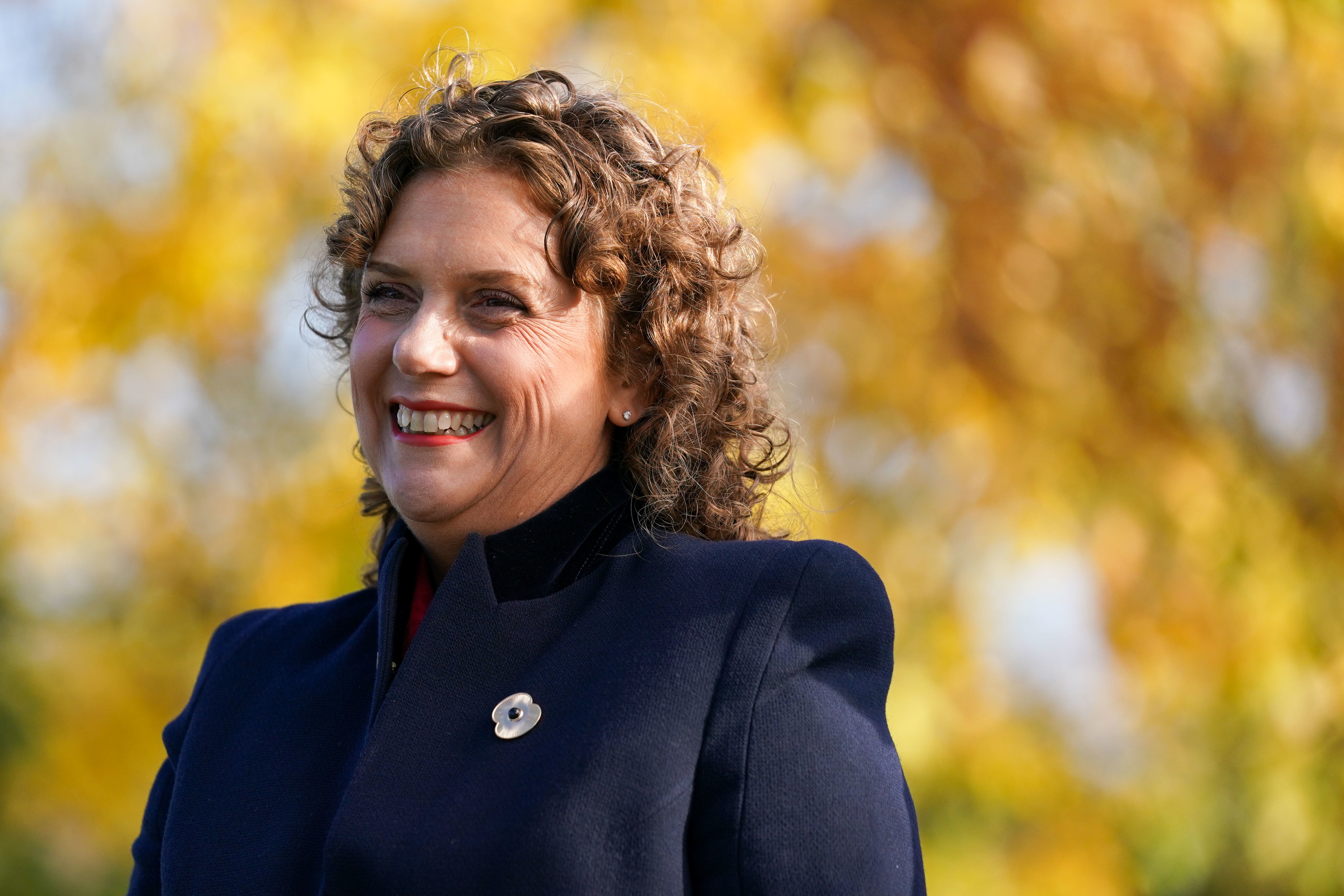 Hannah Ingram-Moore during a visit to the National Memorial Arboretum in Alrewas, Staffordshire, November 2021