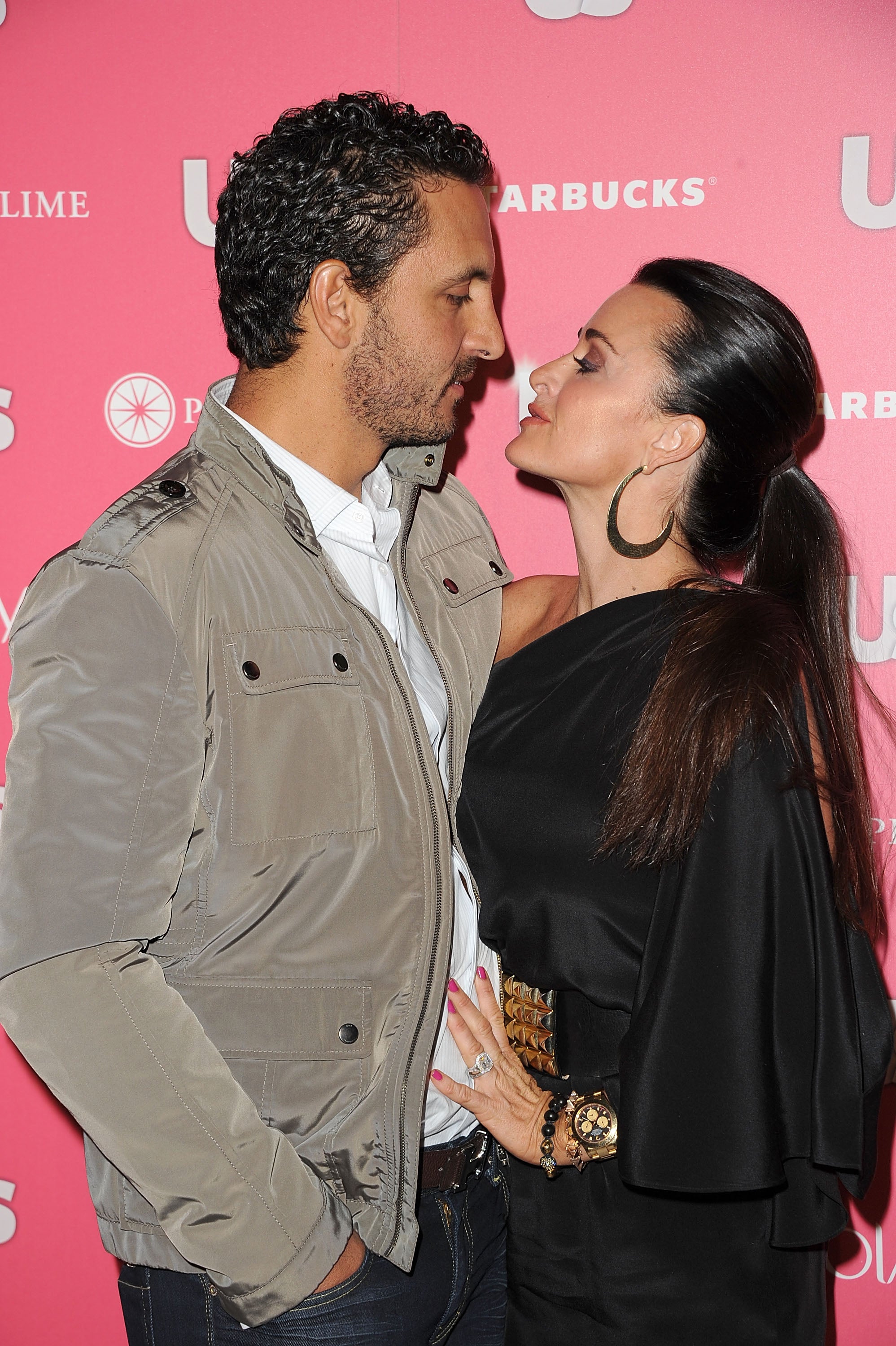 Kyle Richards and Mauricio Umansky arrive at the Us Weekly Hot Hollywood party held at Eden on April 26, 2011