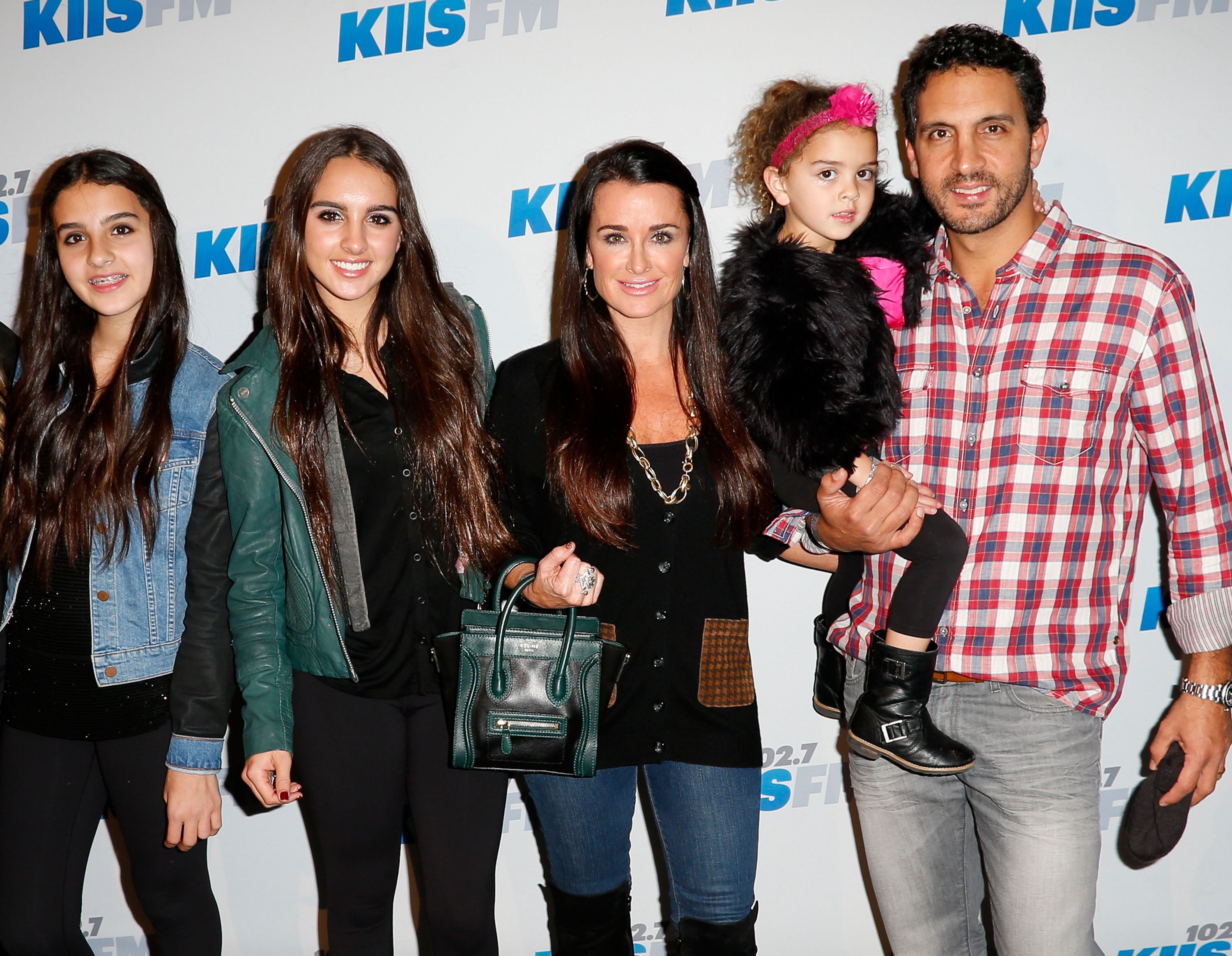 (L-R) Sophia Umansky, Alexia Umansky, Kyle Richards, Portia Umansky and Mauricio Umansky attend KIIS FM's 2012 Jingle Ball at Nokia Theatre L.A. Live on December 3, 2012