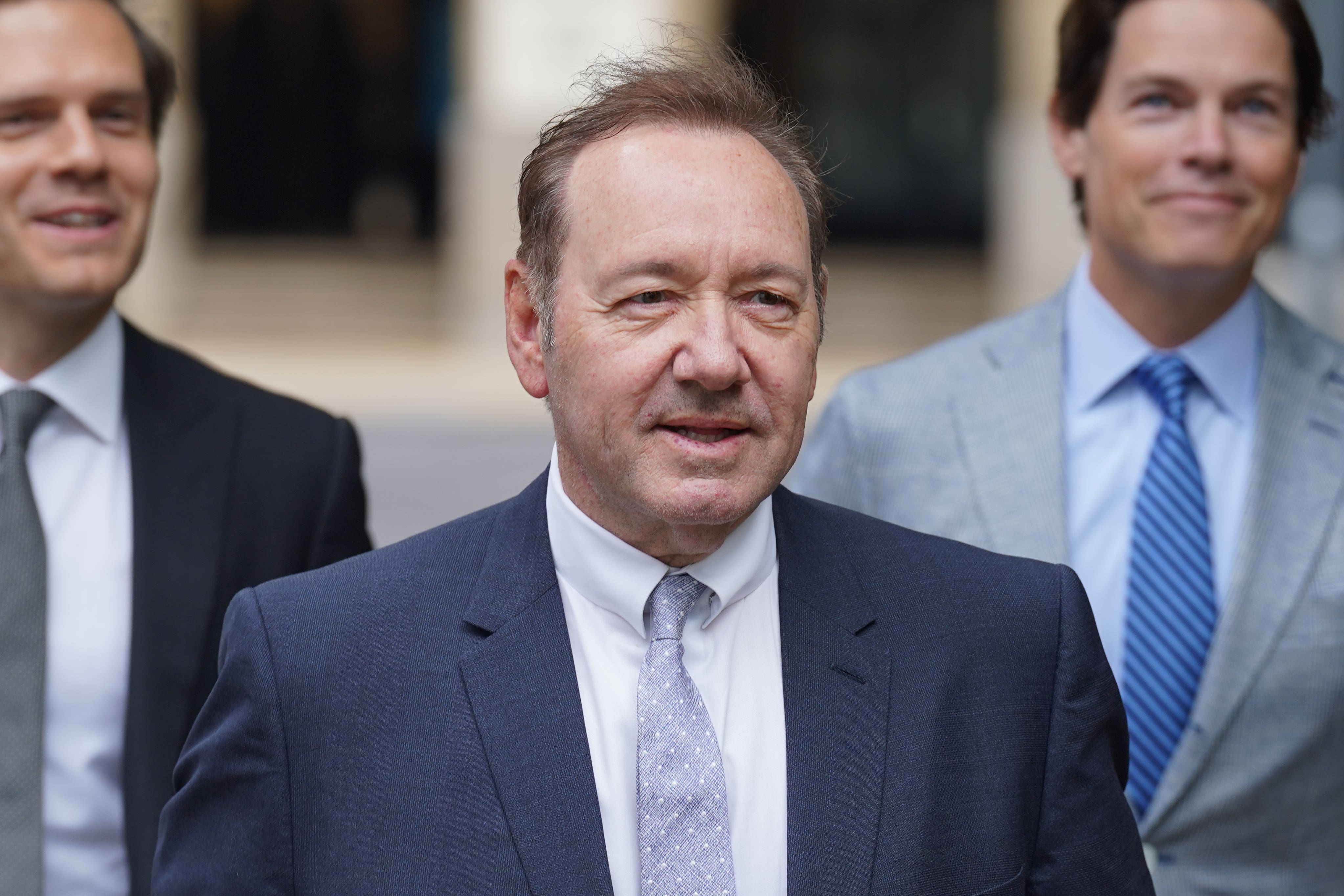 Actor Kevin Spacey arriving at London’s Southwark Crown Court for his sex assault trial – he is accused of predatory behaviour toward a succession of young men. He denies all charges