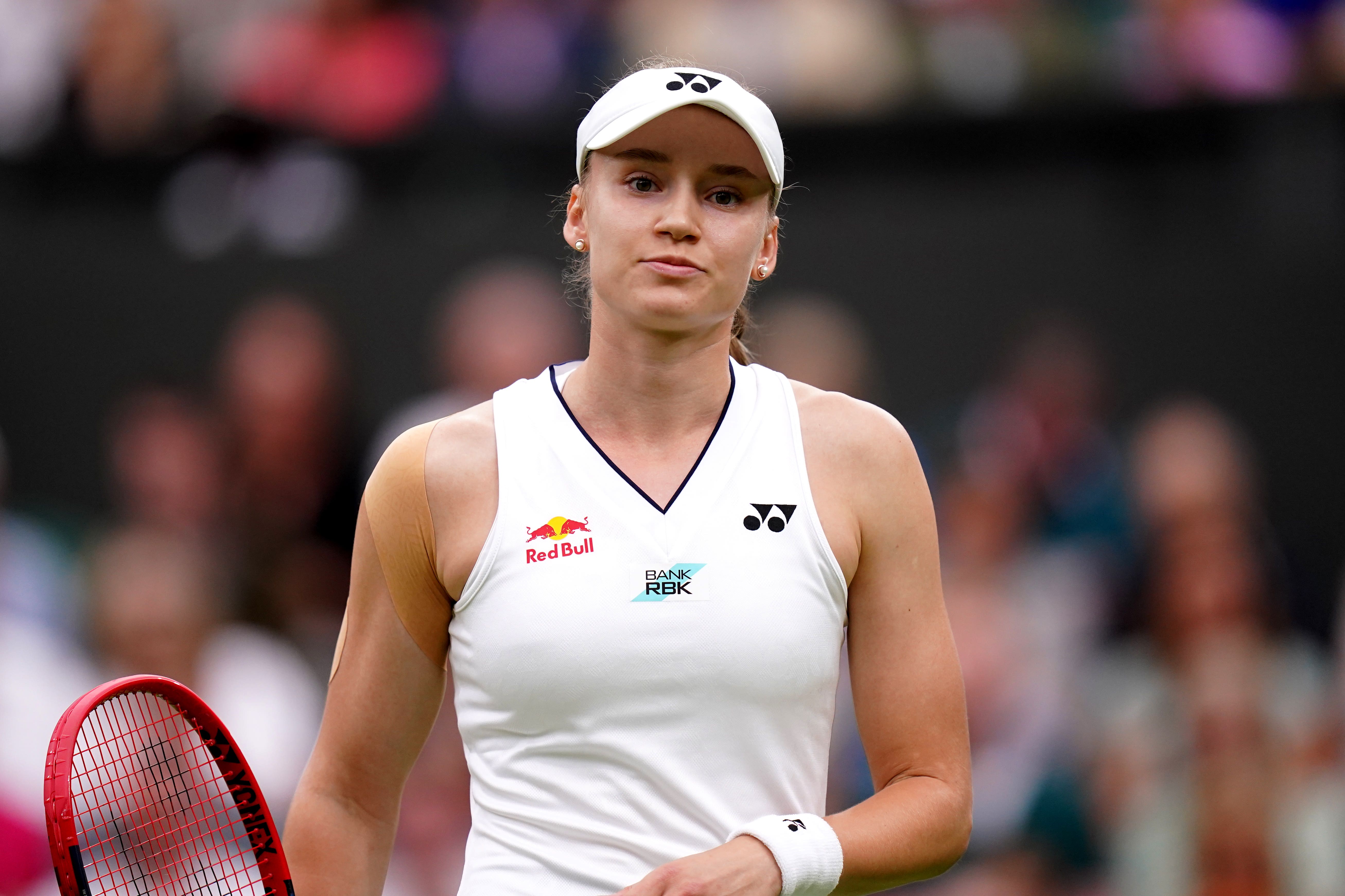 Elena Rybakina overcame a tricky start to the defence of her Wimbledon title (Adam Davy/PA)