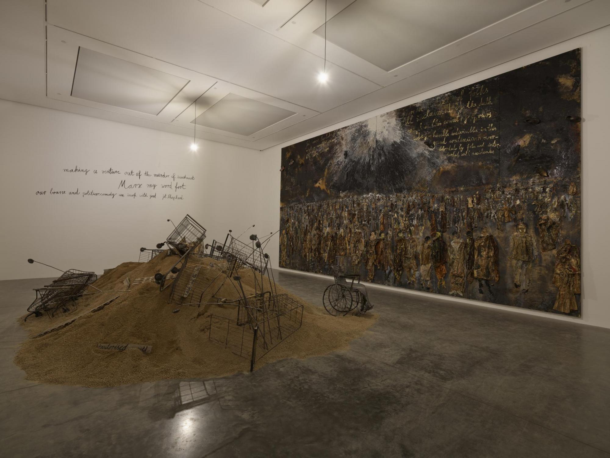 The centrepiece of this arresting new show, at White Cube, is a monumental heap of rubble