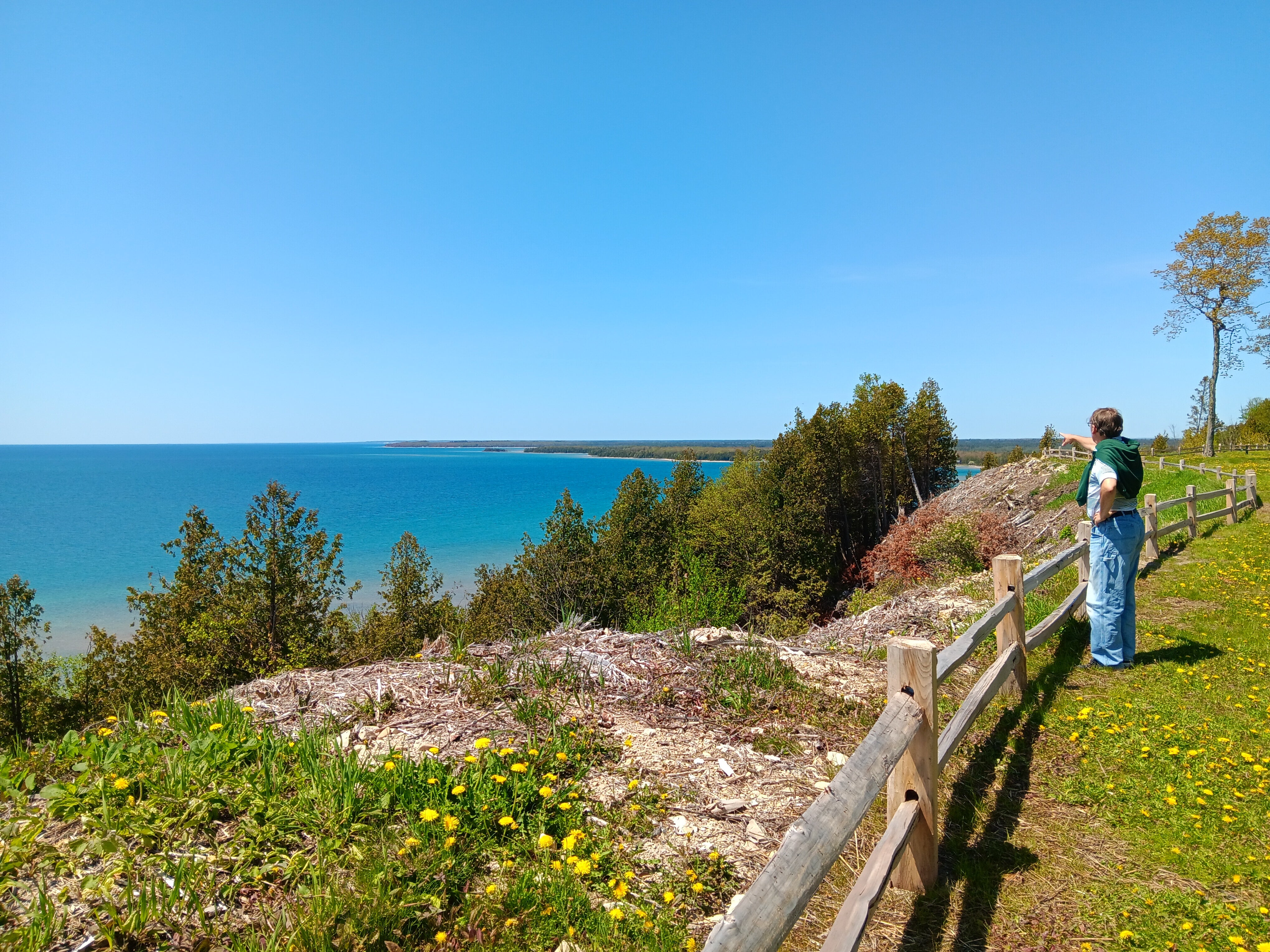 The piercing blue of Lake Michigan