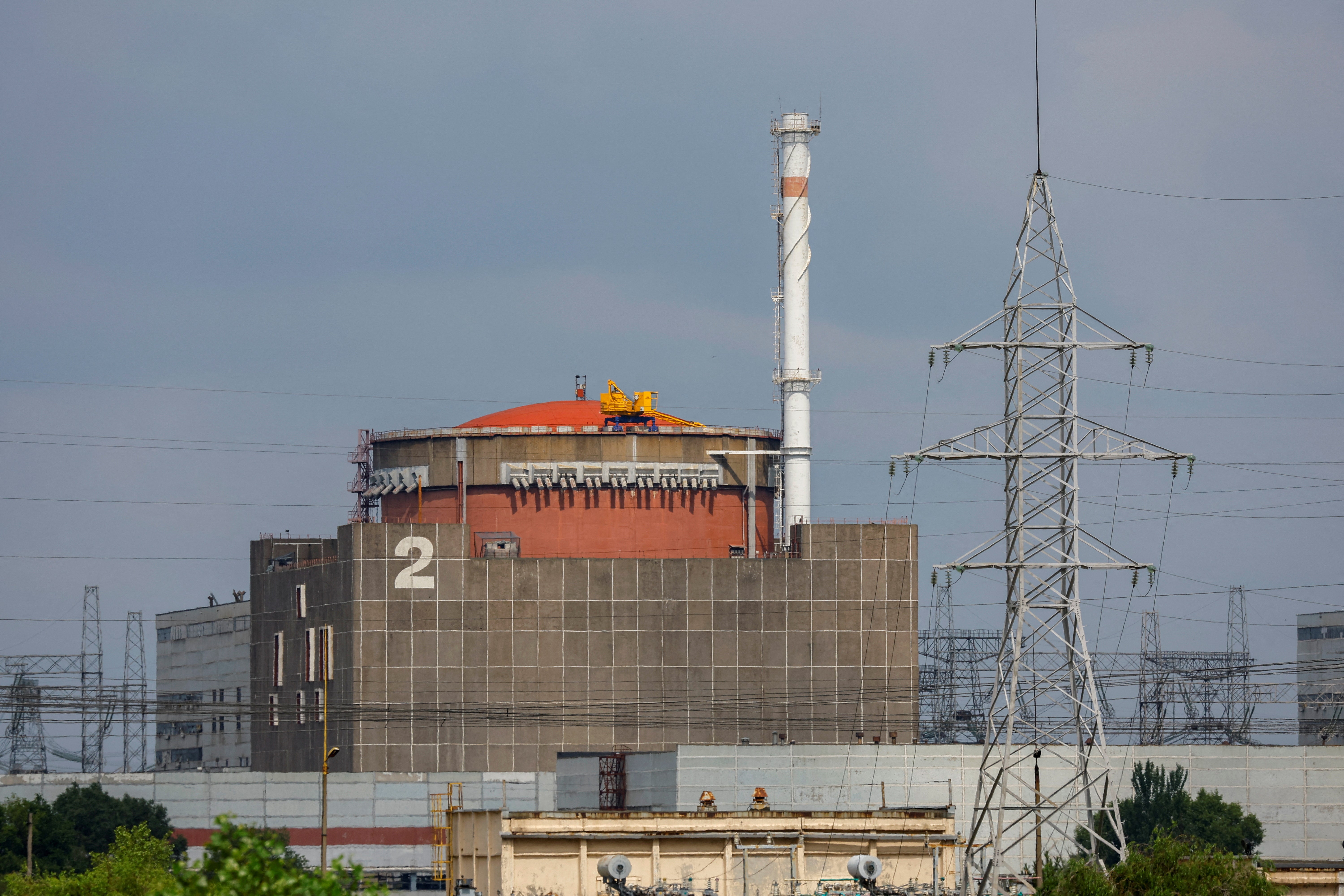 A view shows the Zaporizhzhia Nuclear Power Plant, in the course of Russia-Ukraine conflict outside Enerhodar