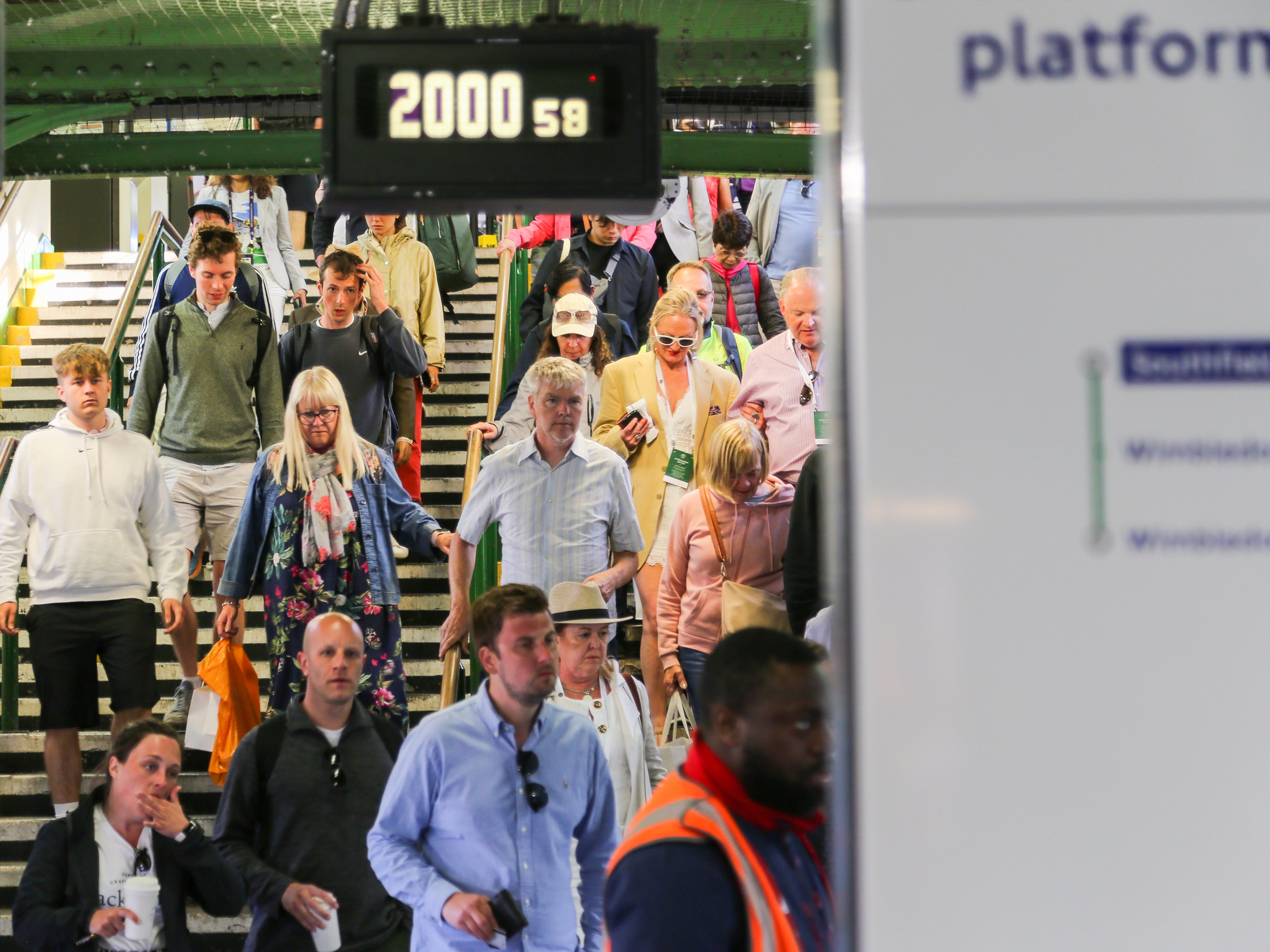 Southfields tube station becomes the focal point for tens of thousands of fans