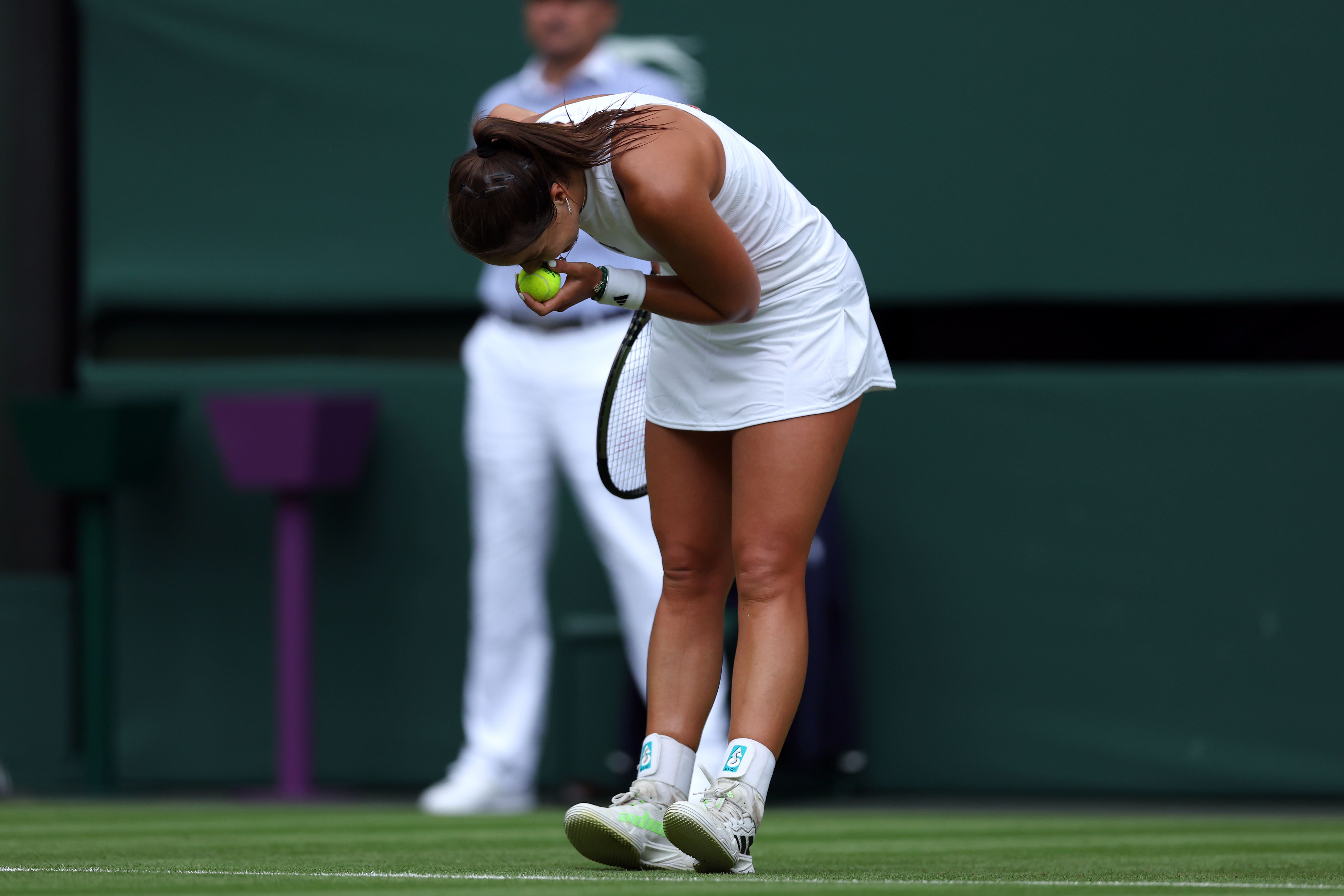 Jodie Burrage won just two games in her second-round defeat against Daria Kasatkina (Steven Paston/PA)