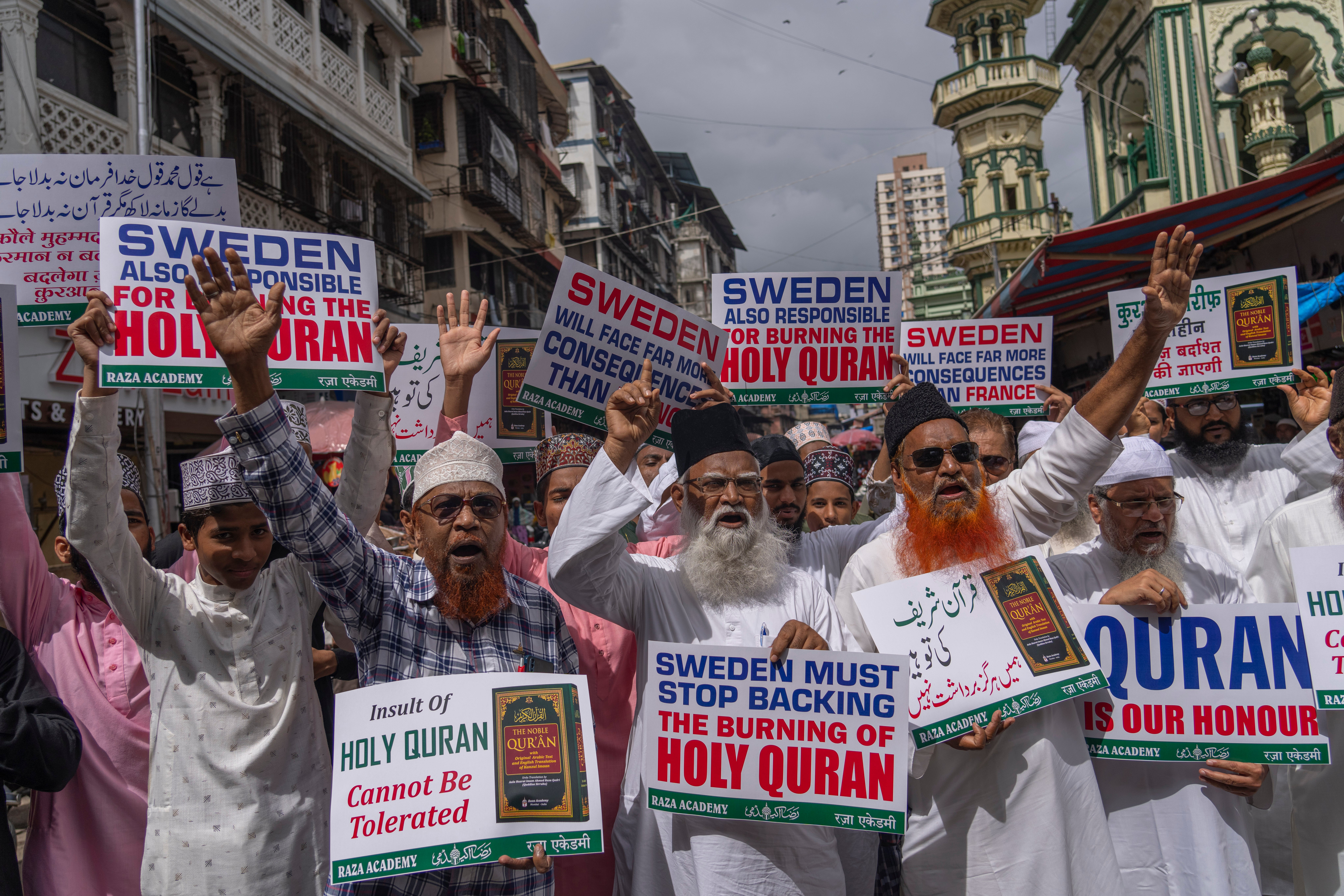 India Sweden Quran Protest