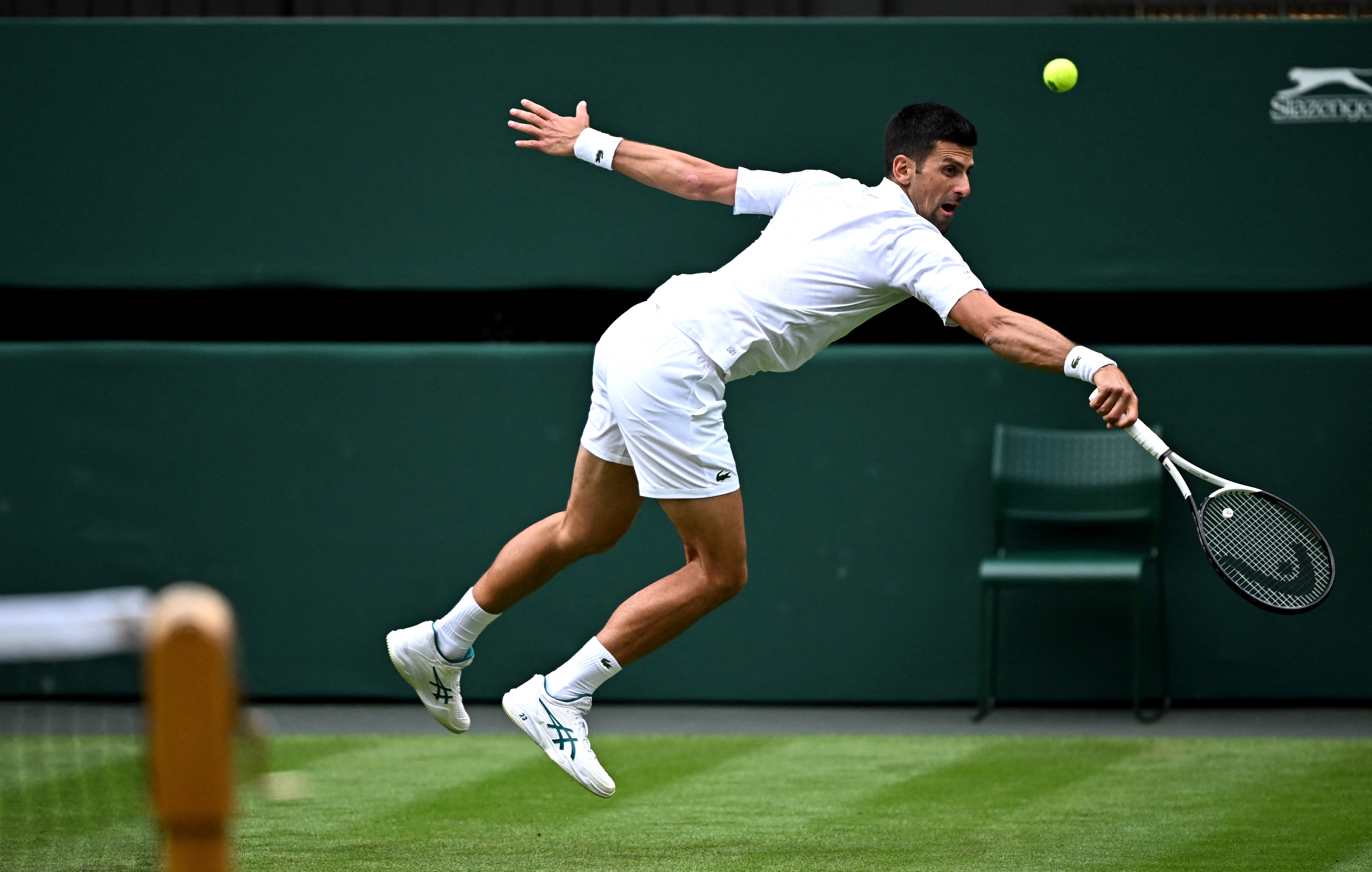 Serbia's Novak Djokovic in action during his second round match against Australia's Jordan Thompson