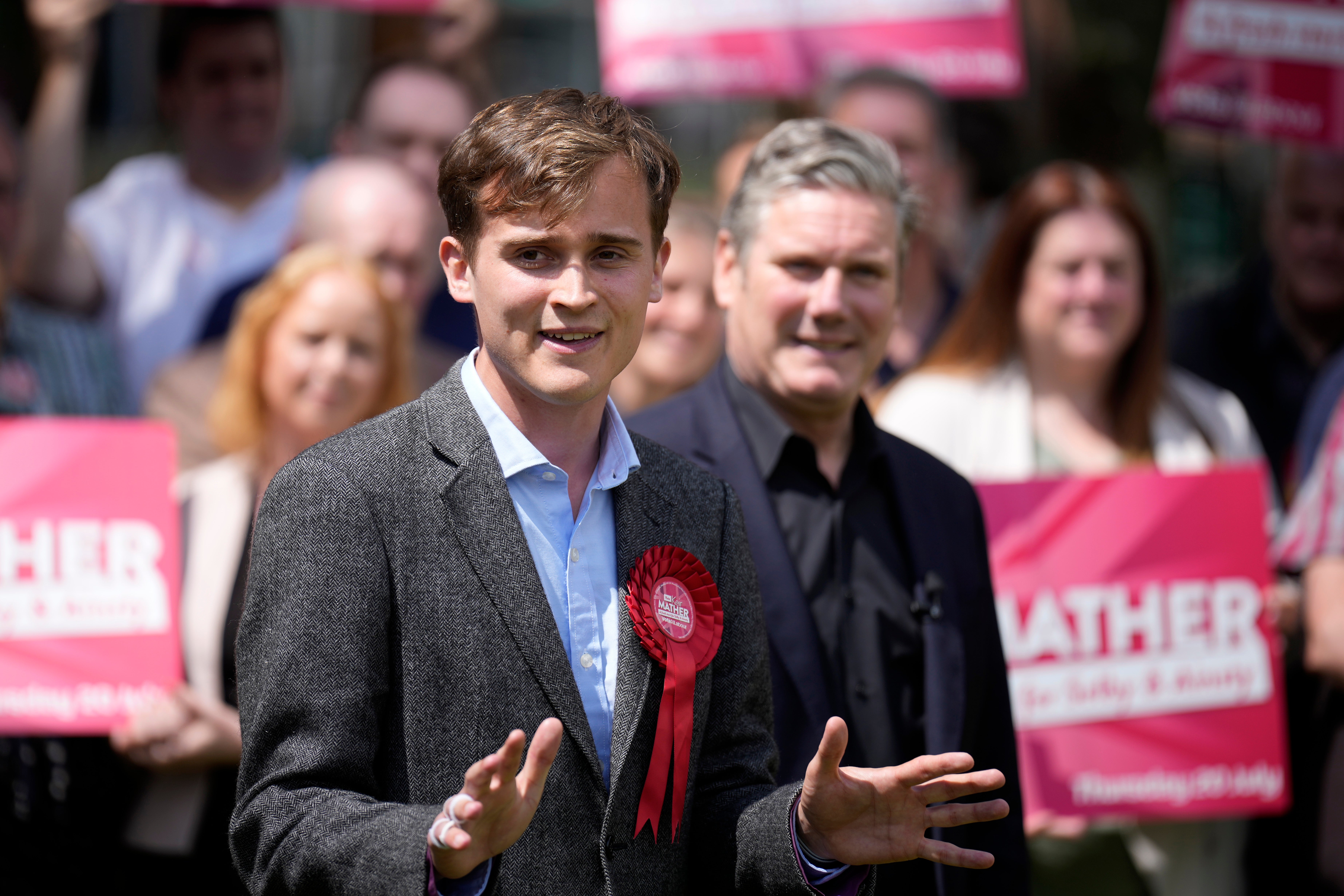 Keir Starmer with Keir Mather, the Labour candidate in next week’s Selby by-election