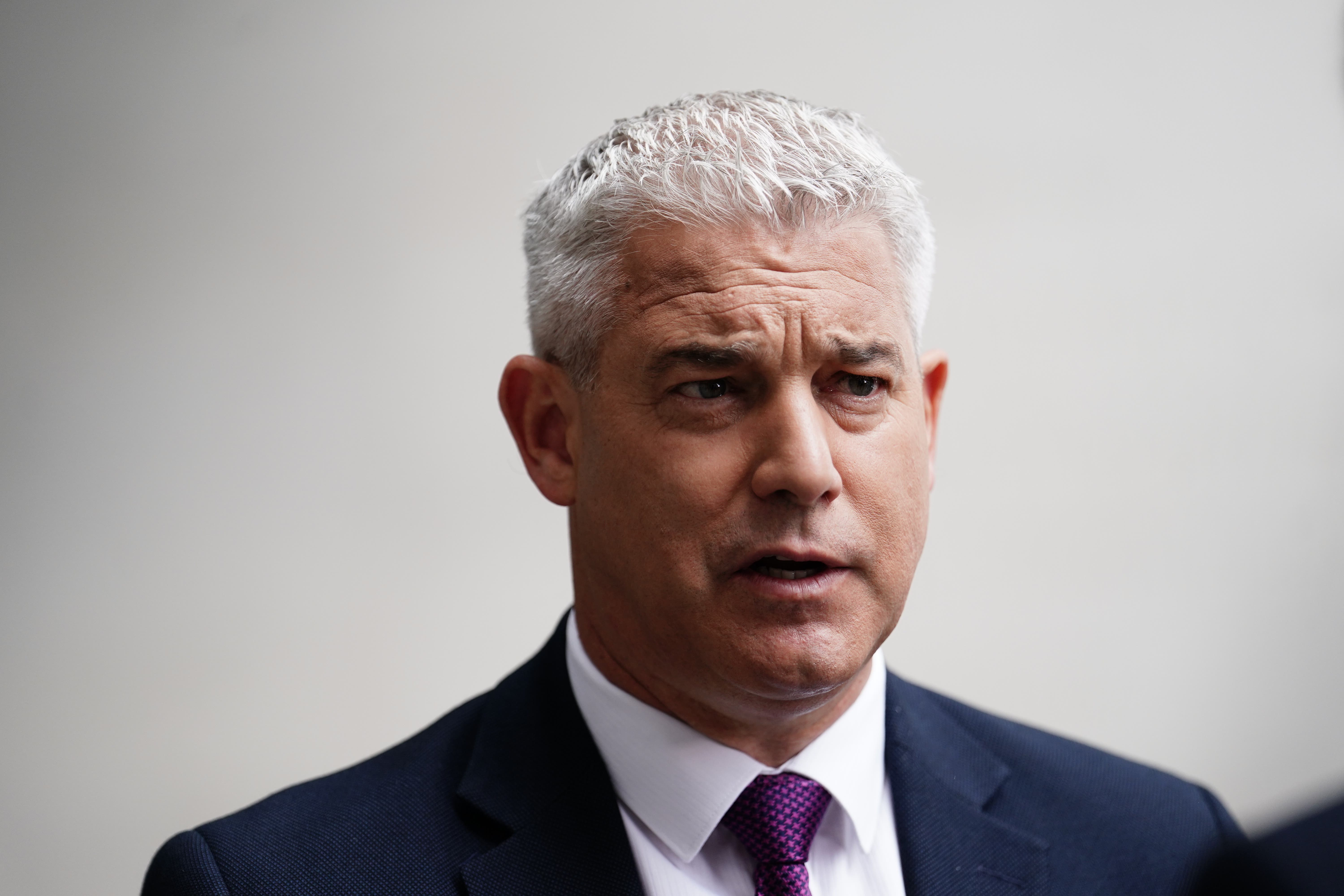 Health Secretary Steve Barclay speaks to the media (PA)