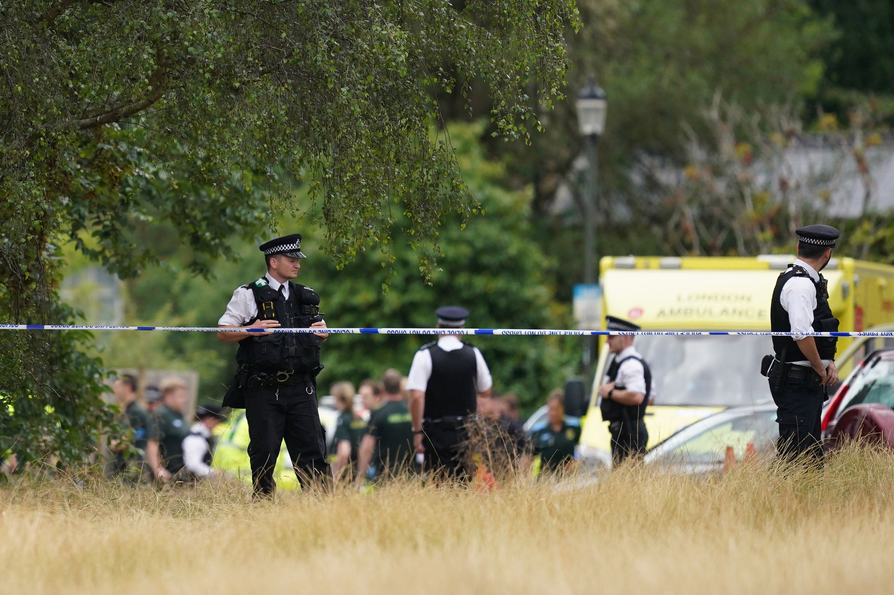 A Land Rover has crashed into a primary school in Wimbledon leaving seven children and two adults injured, police have said