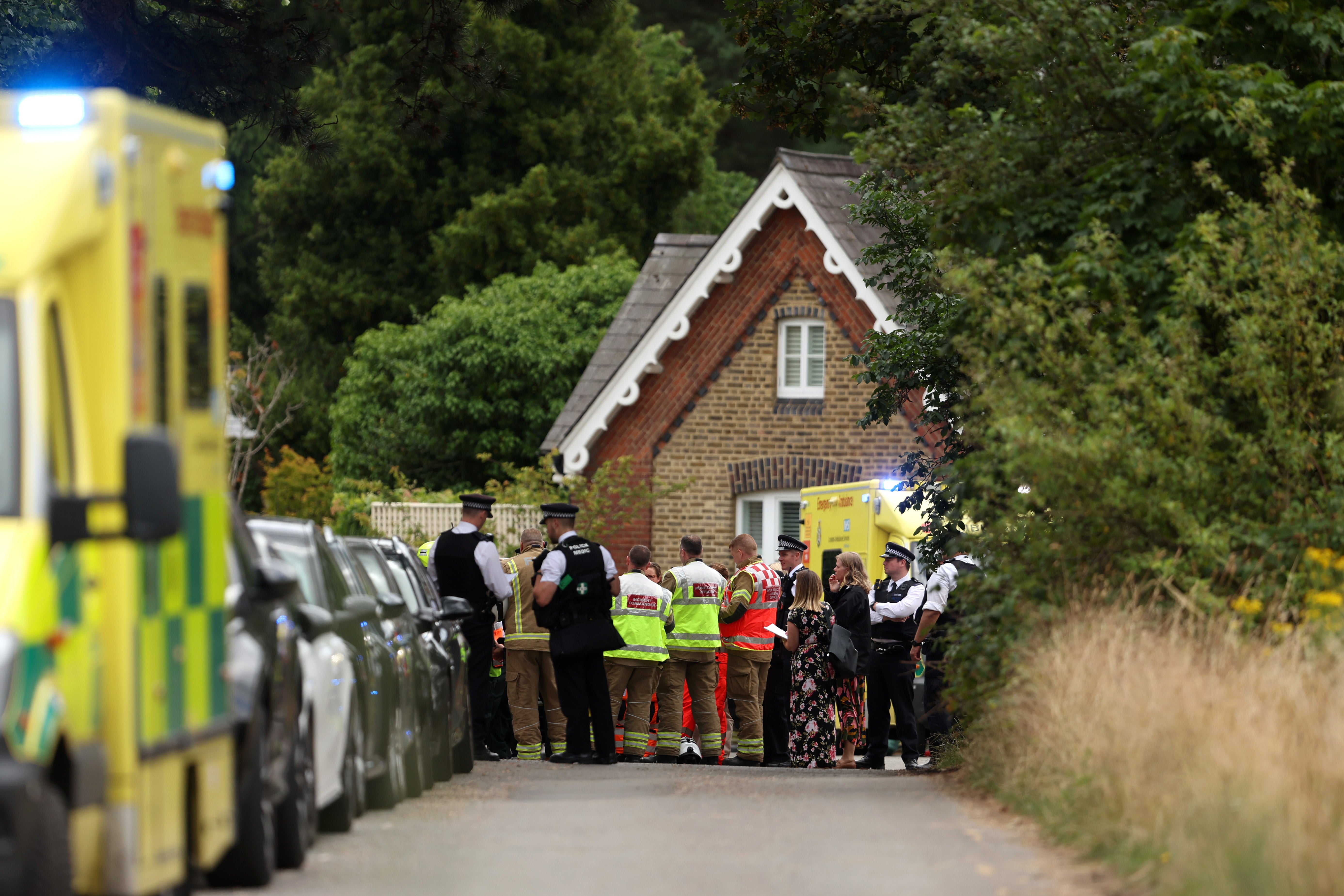 Police and emergency services attend the scene