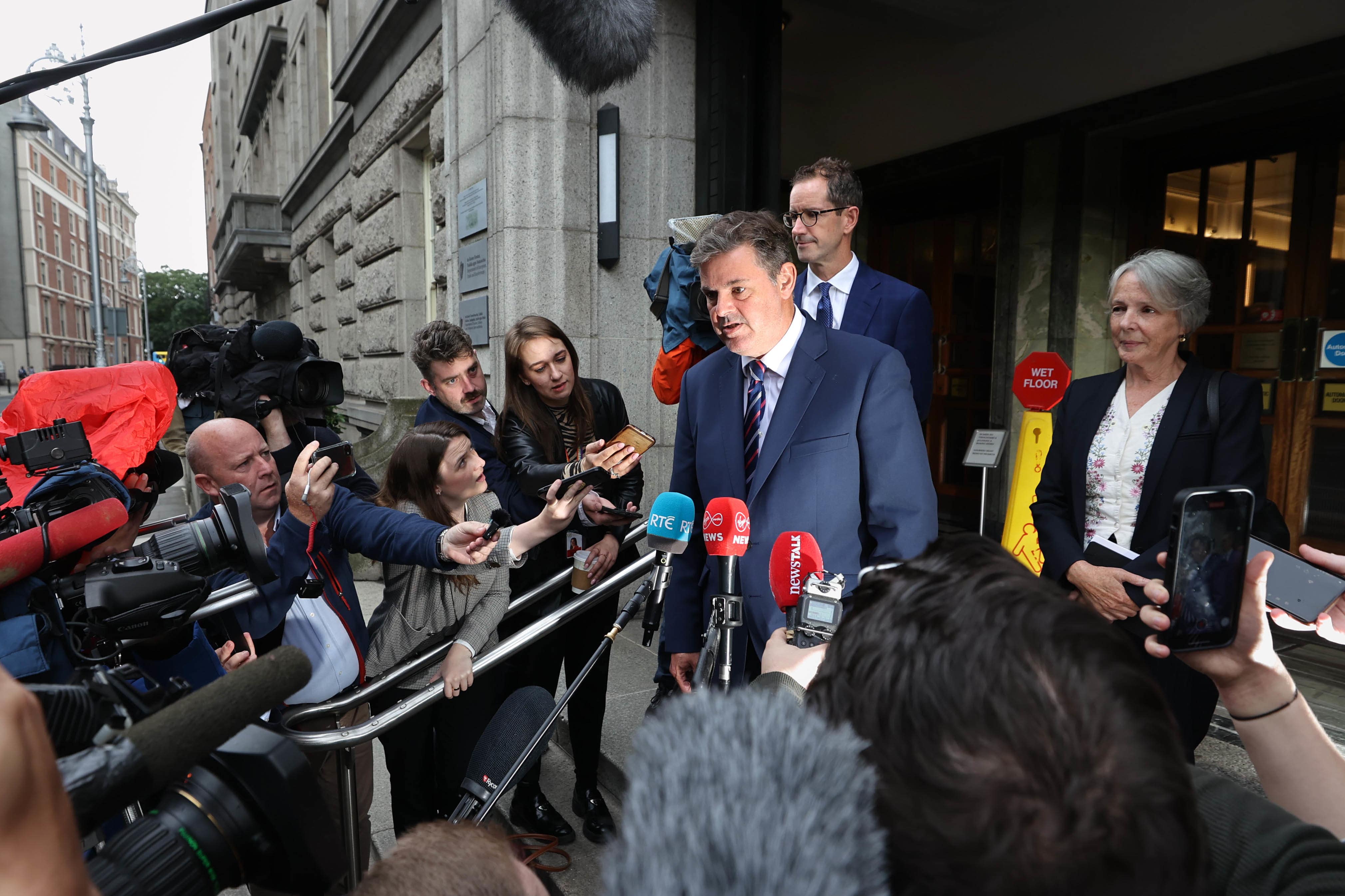 Incoming RTE director general Kevin Bakhurst after a meeting with Media Minister Catherine Martin in Dublin (Liam McBurney/PA)