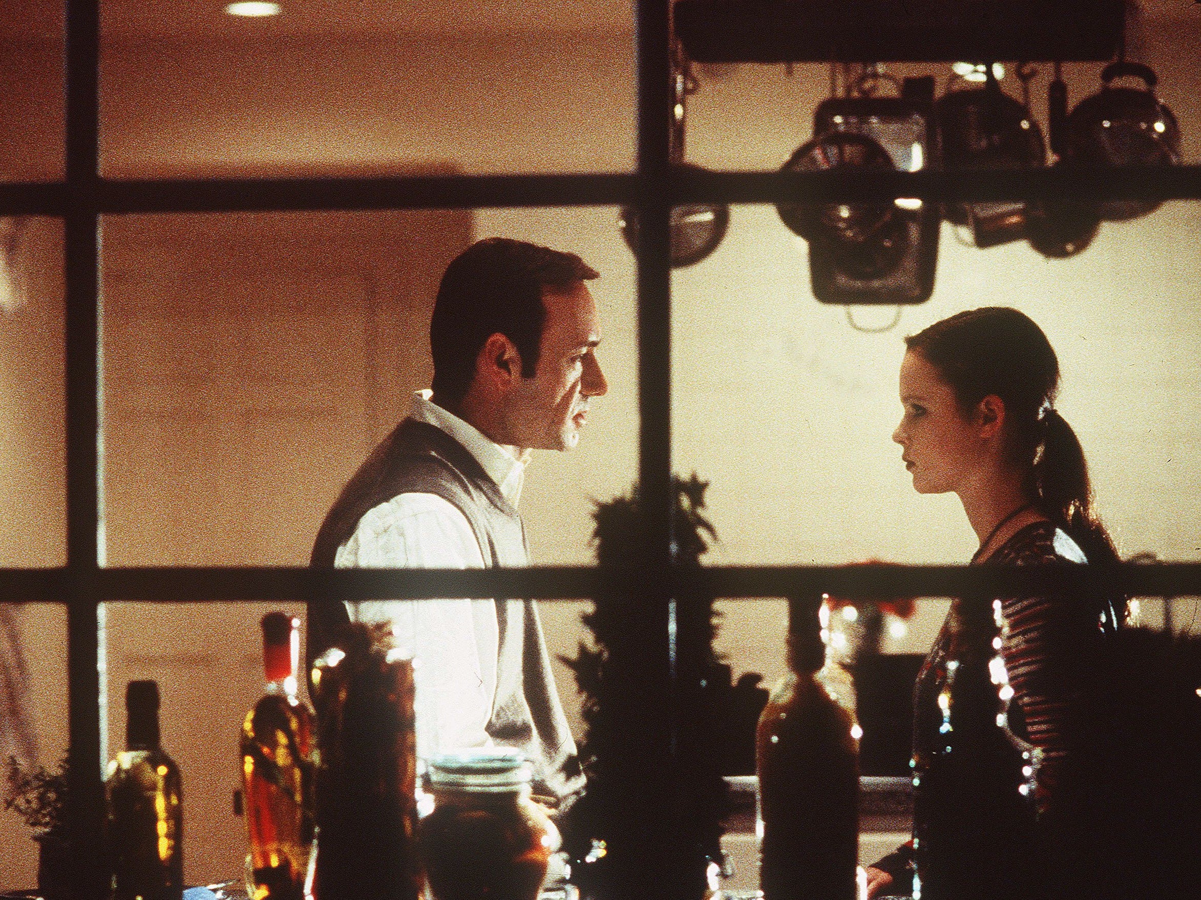 Spacey as Lester and Thora Birch as his moody daughter Jane in ‘American Beauty’