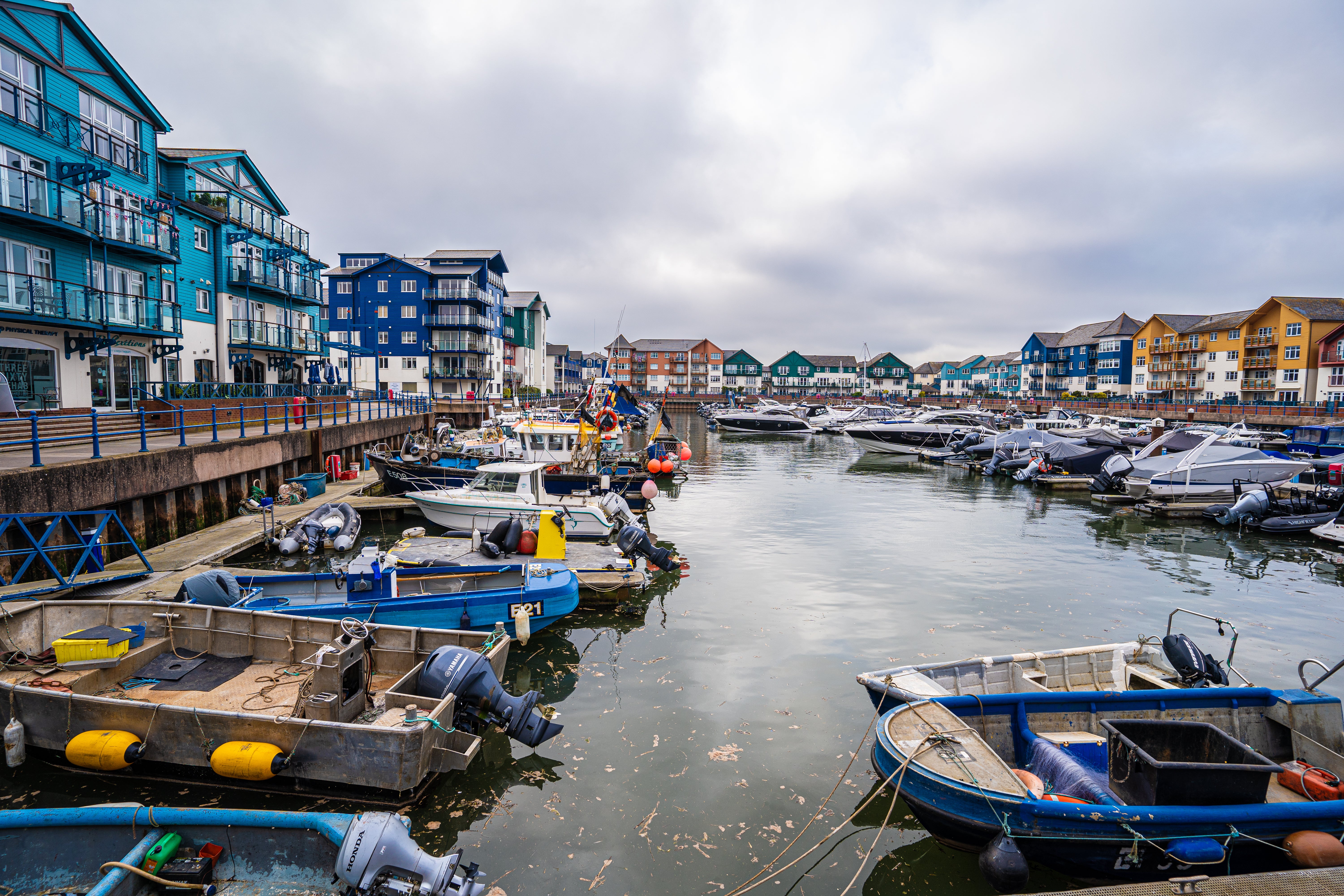 The town’s colourful marina