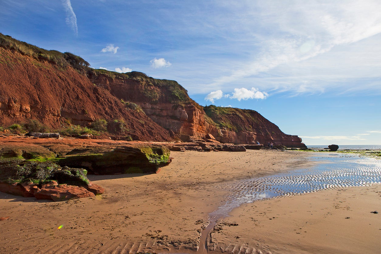 Some of Exmouth’s prehistoric red cliffs