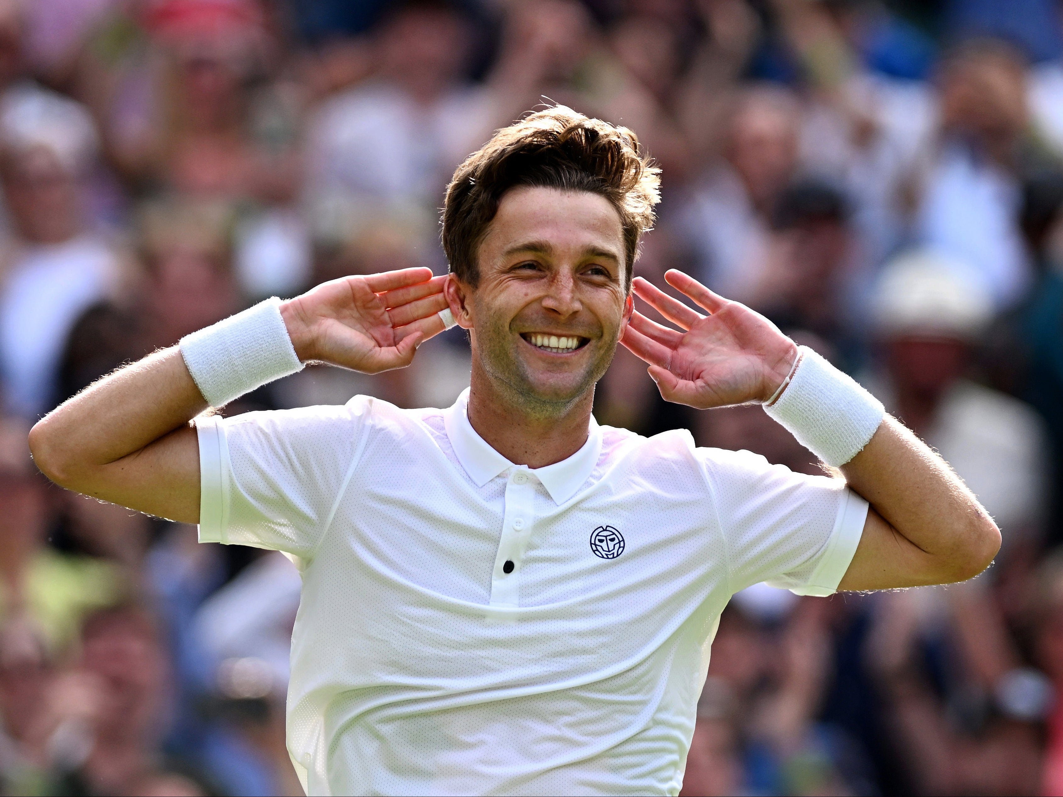 Broady, 29, was making his Centre Court debut at Wimbledon