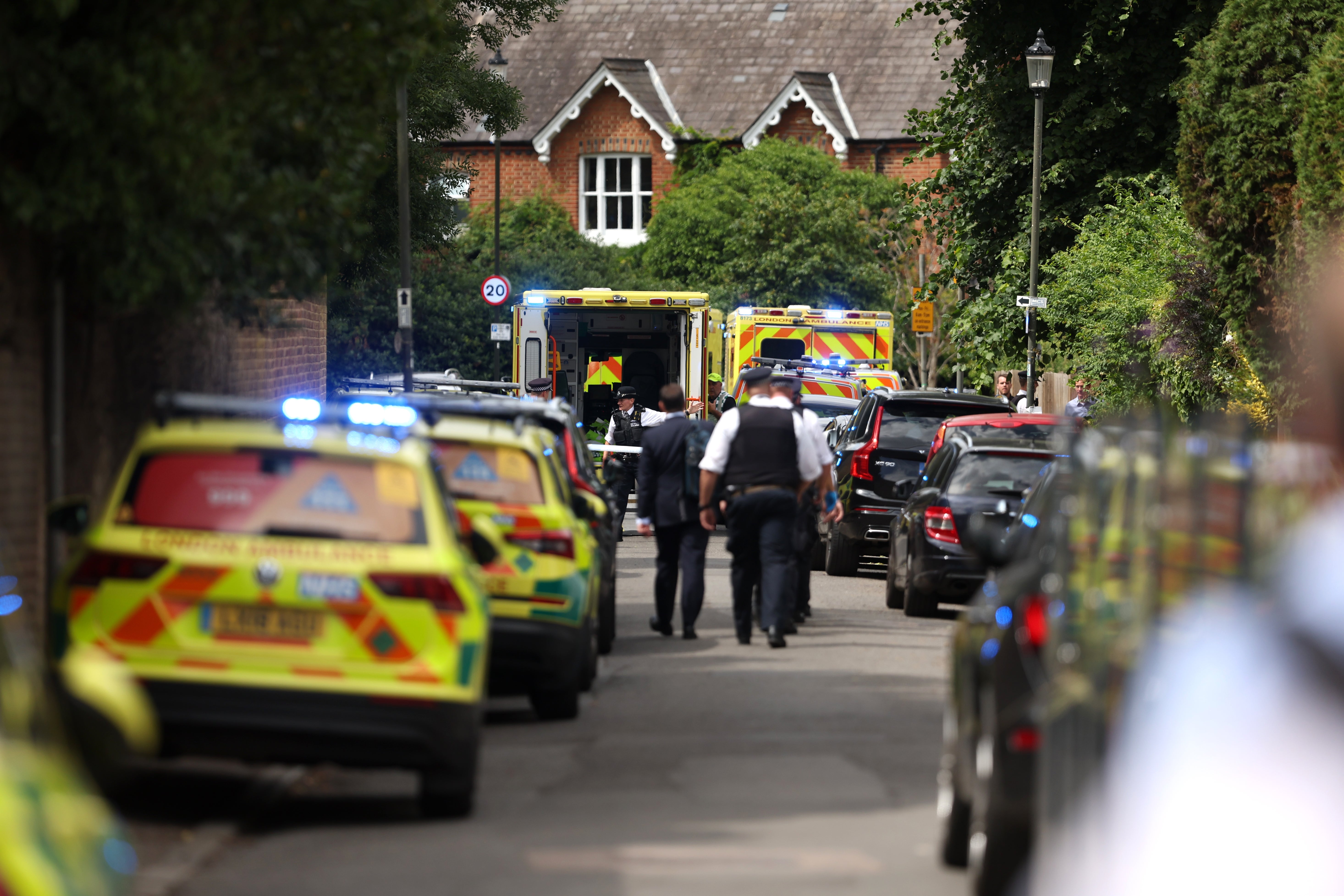 Police and emergency services attend the scene and declared it a ‘major incident’