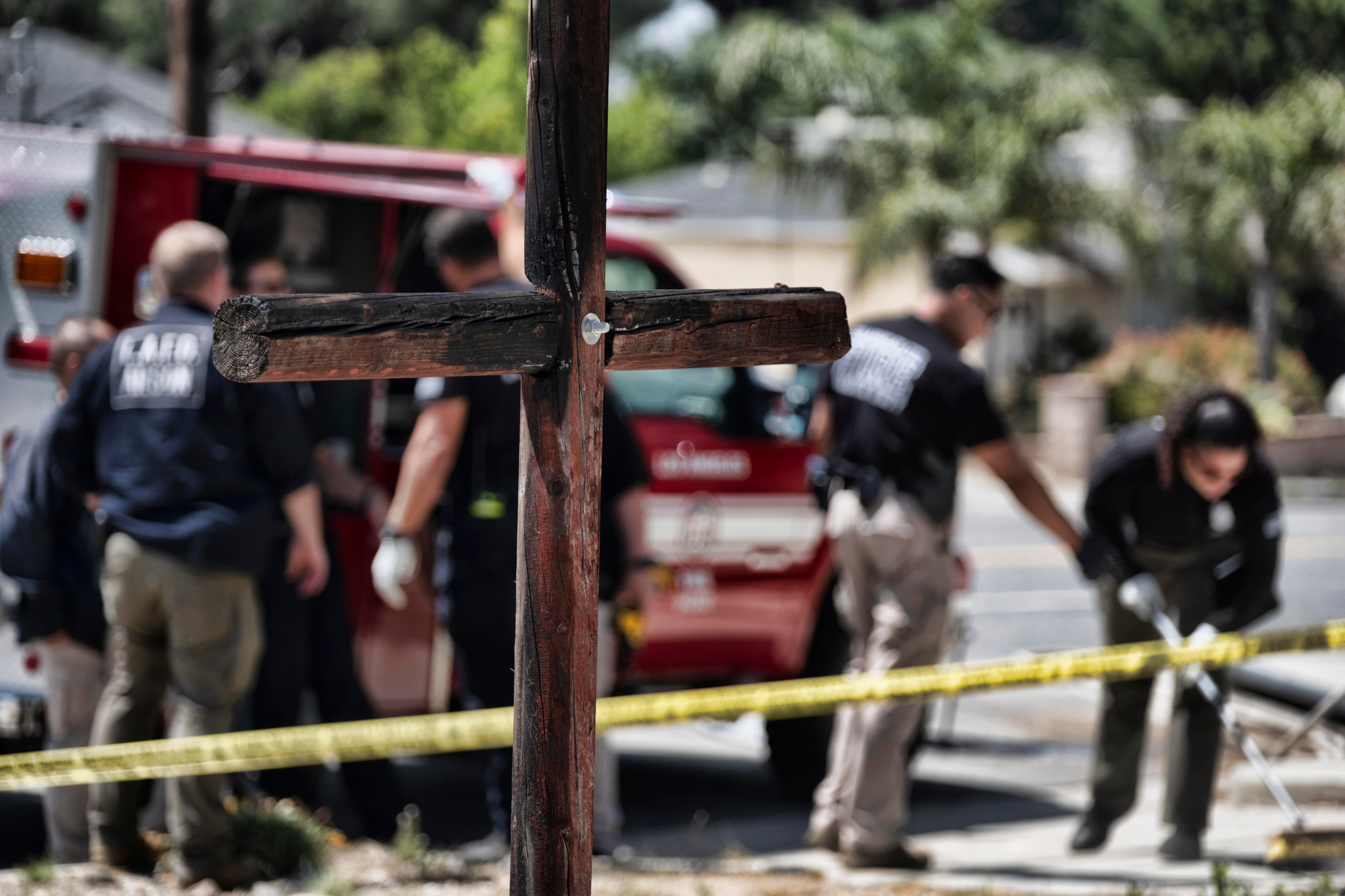 Church Crosses Burned