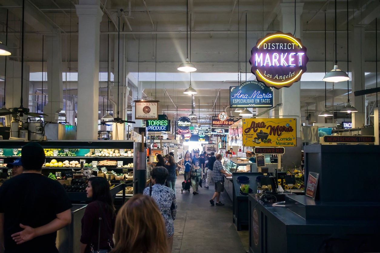 The Grand Central Market is the city’s most famous