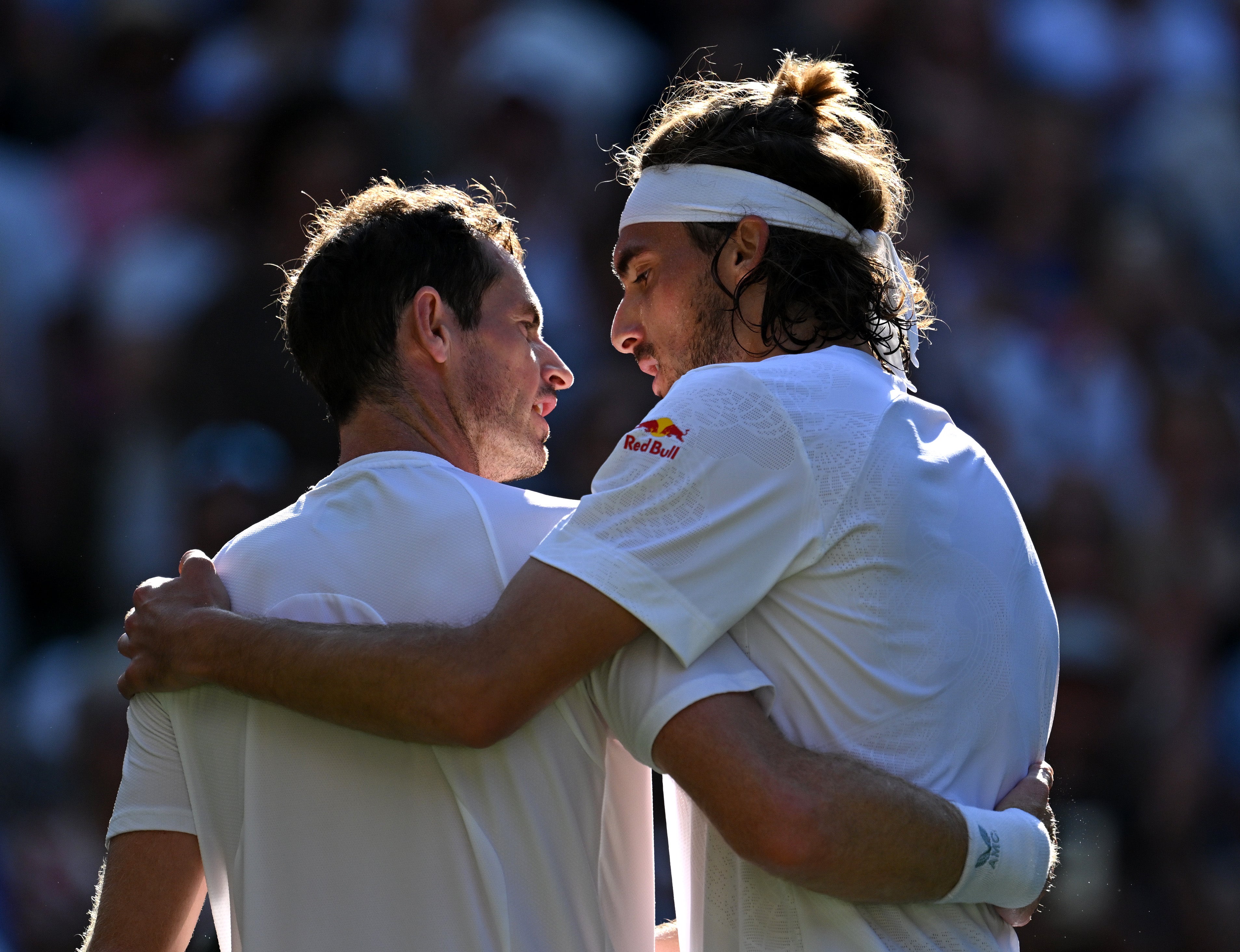 An embrace after the on-court battle