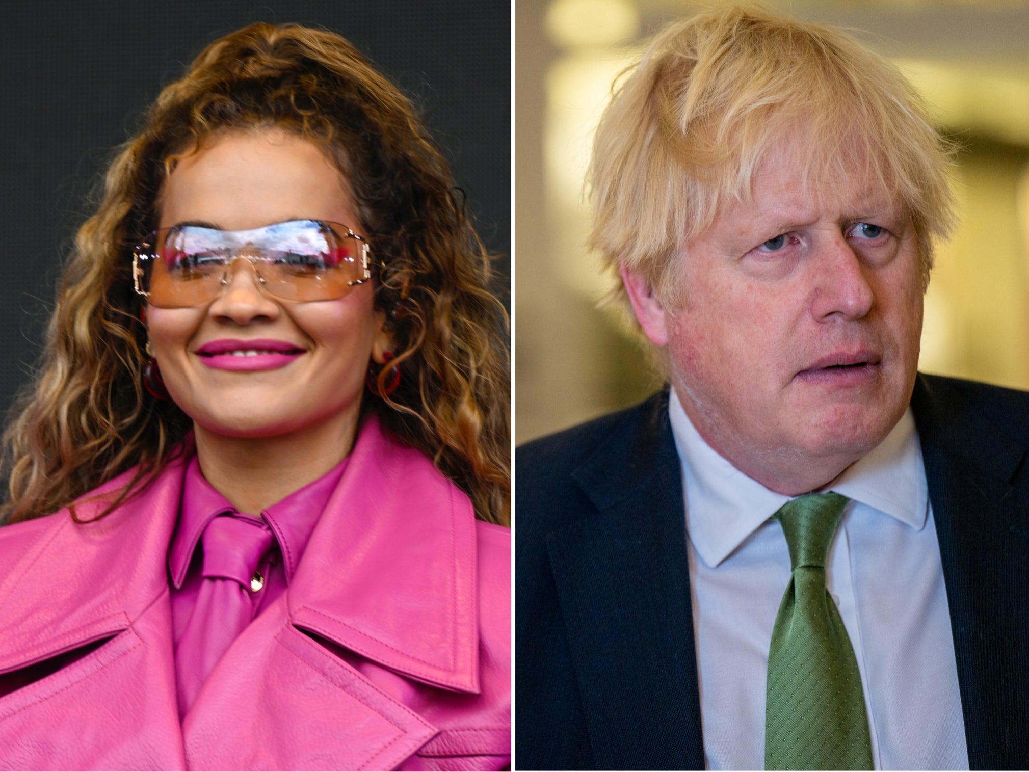 Rita Ora and Boris Johnson