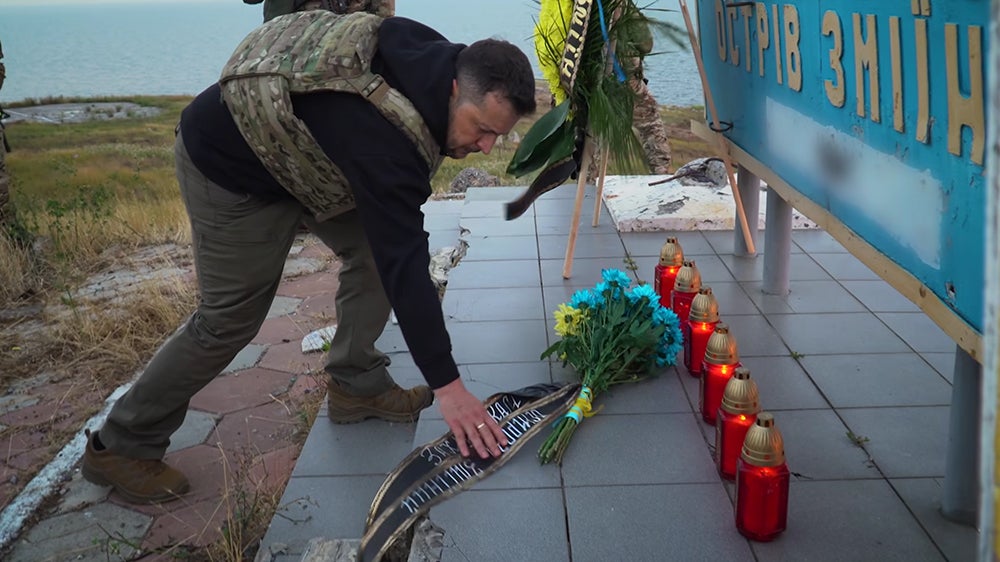 Volodymyr Zelensky visits Snake Island on 500th day of Ukraine-Russia war