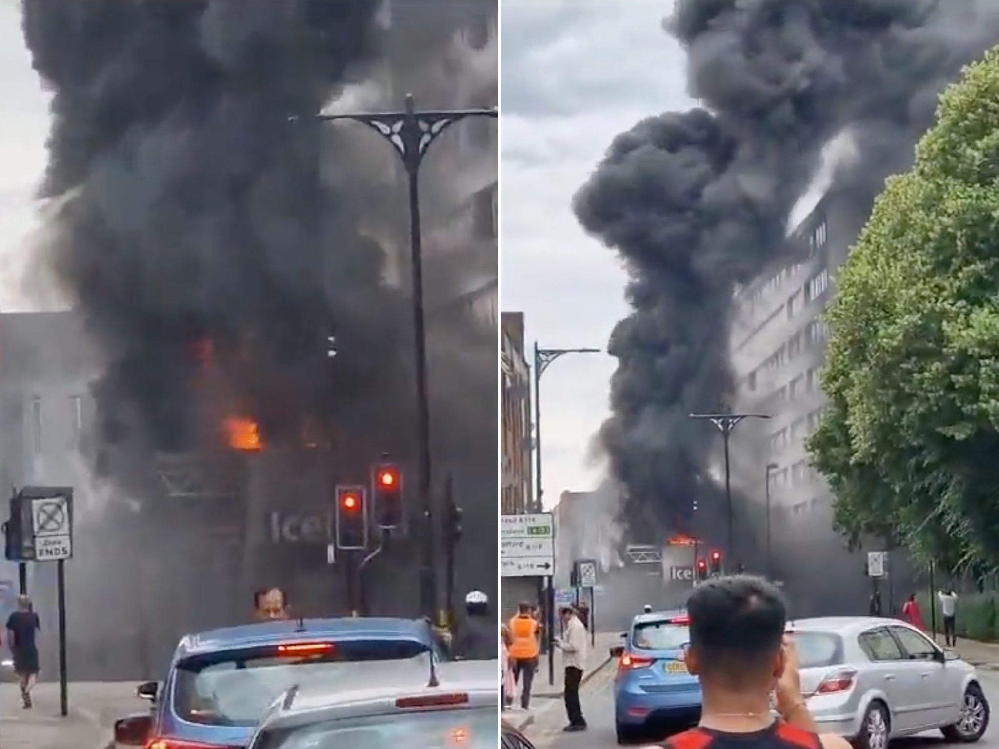 A fire broke out in Forest Gate, East London on Saturday after midday