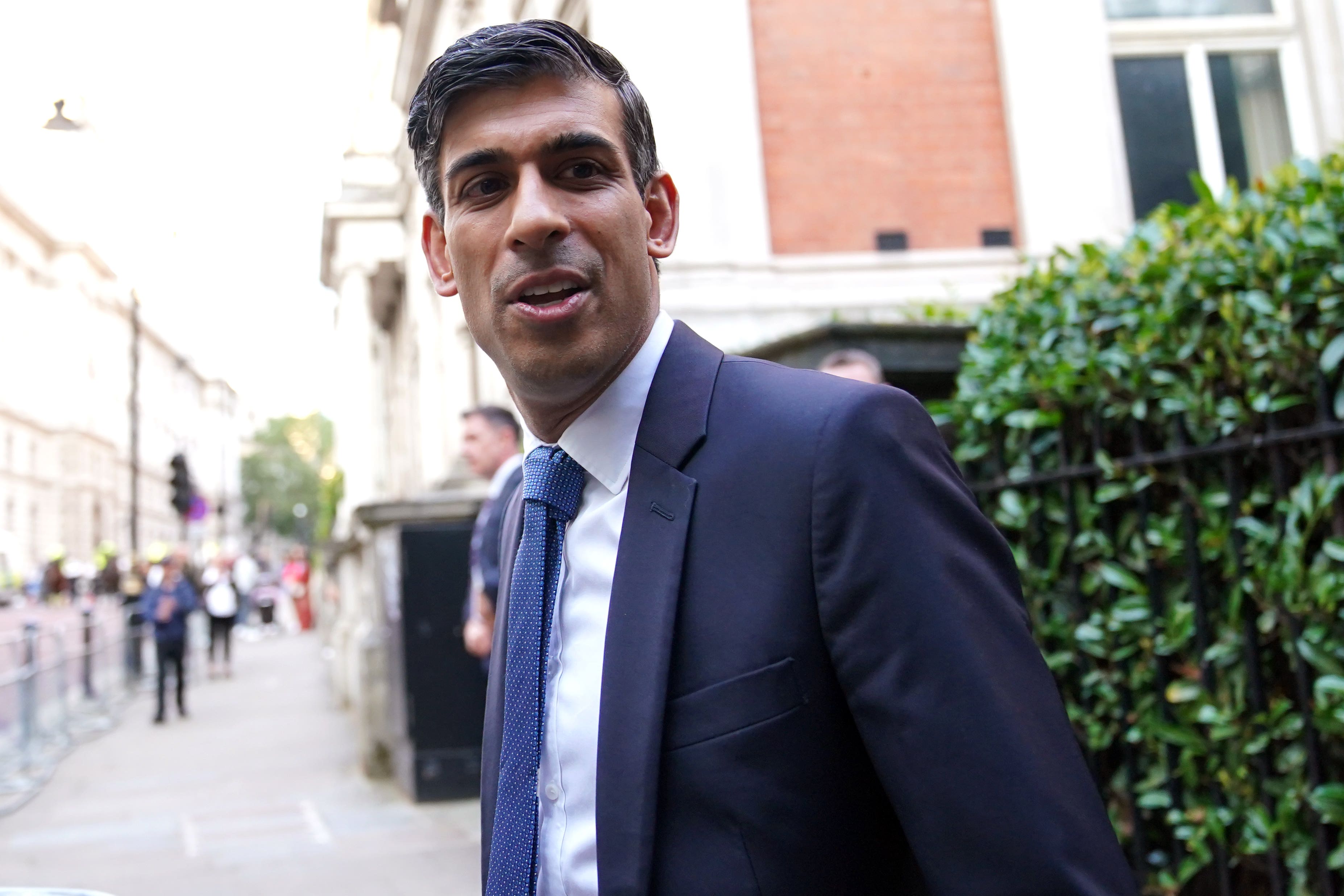 Rishi Sunak was facing pressure over public sector pay (Lucy North/PA)