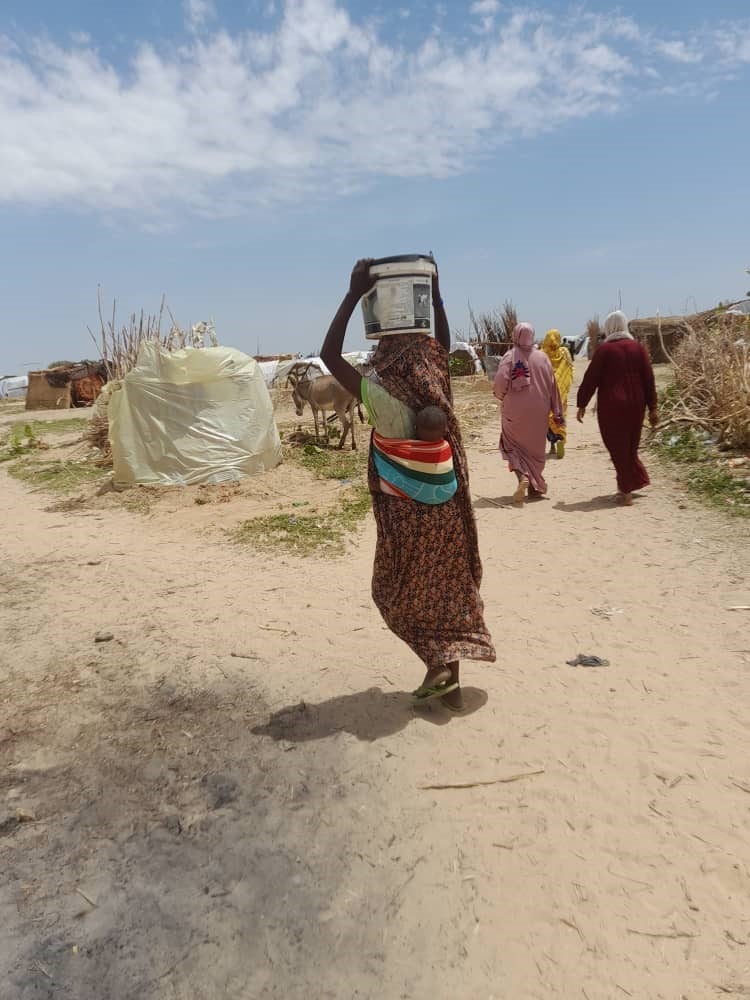 A camp in Adre, Chad, where people have sought refuge after fleeing Sudan