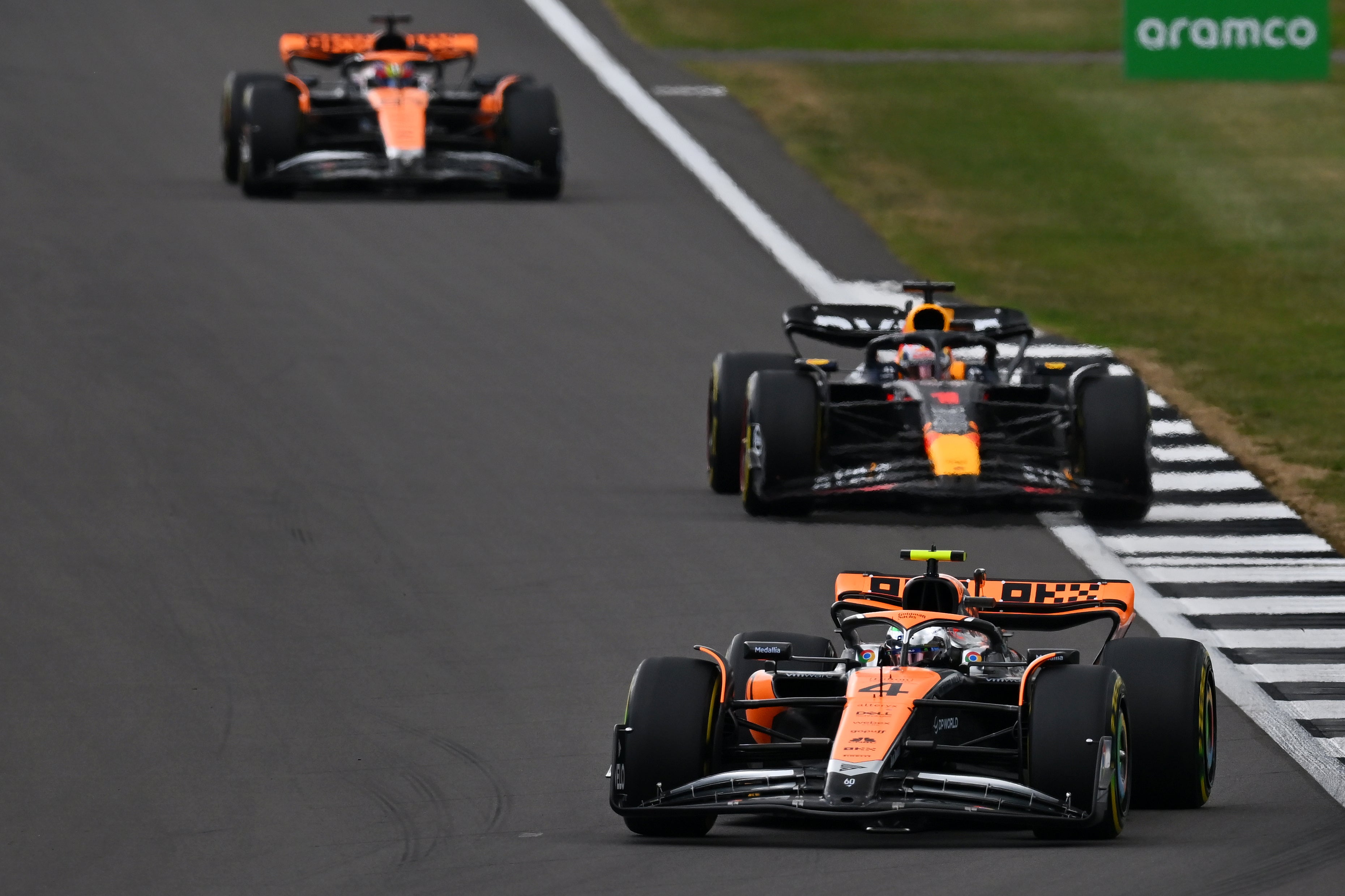 F1 British Grand Prix LIVE: Race updates as Lando Norris falls behind Max Verstappen at Silverstone