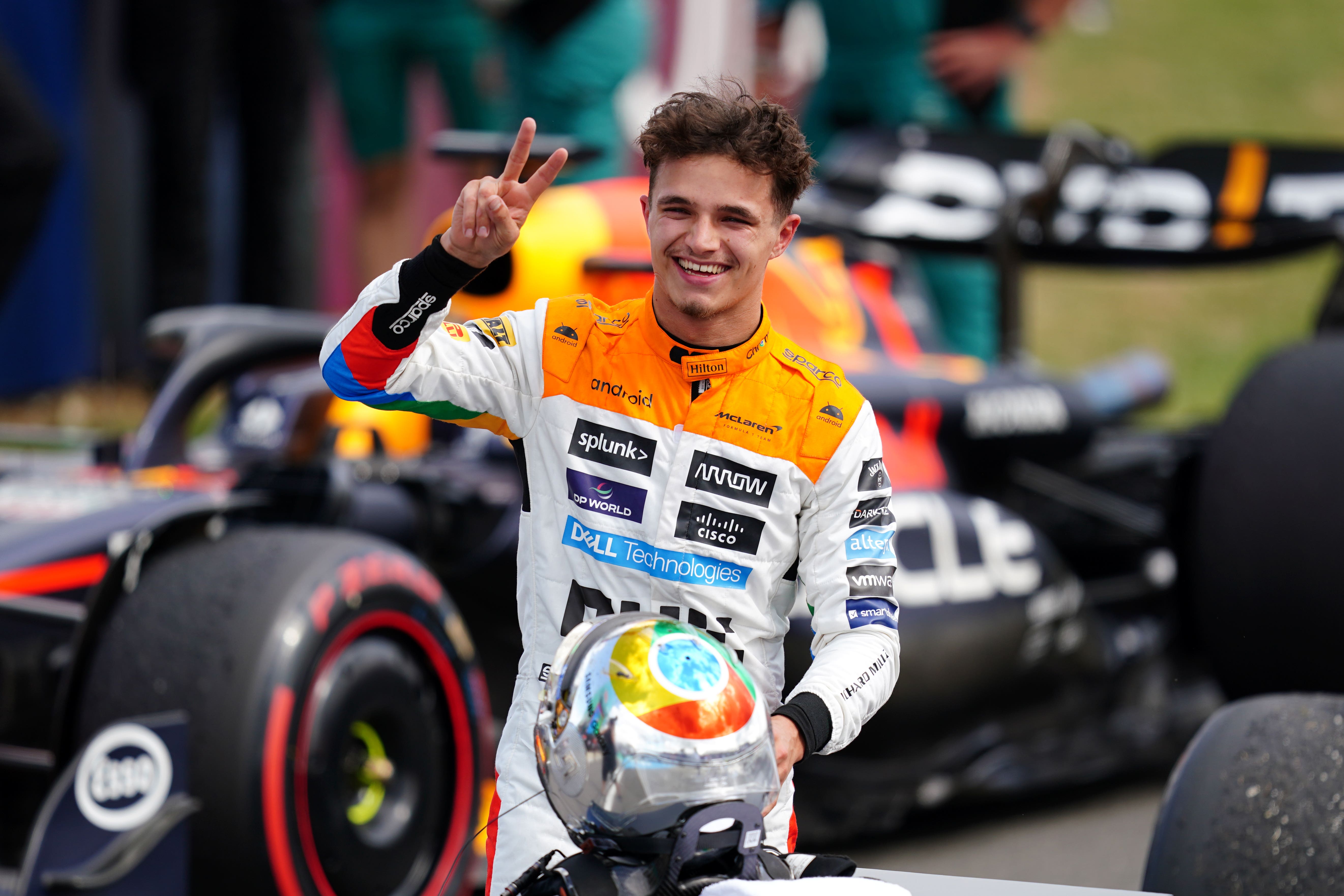 Lando Norris finished second at the British Grand Prix (David Davies/PA)