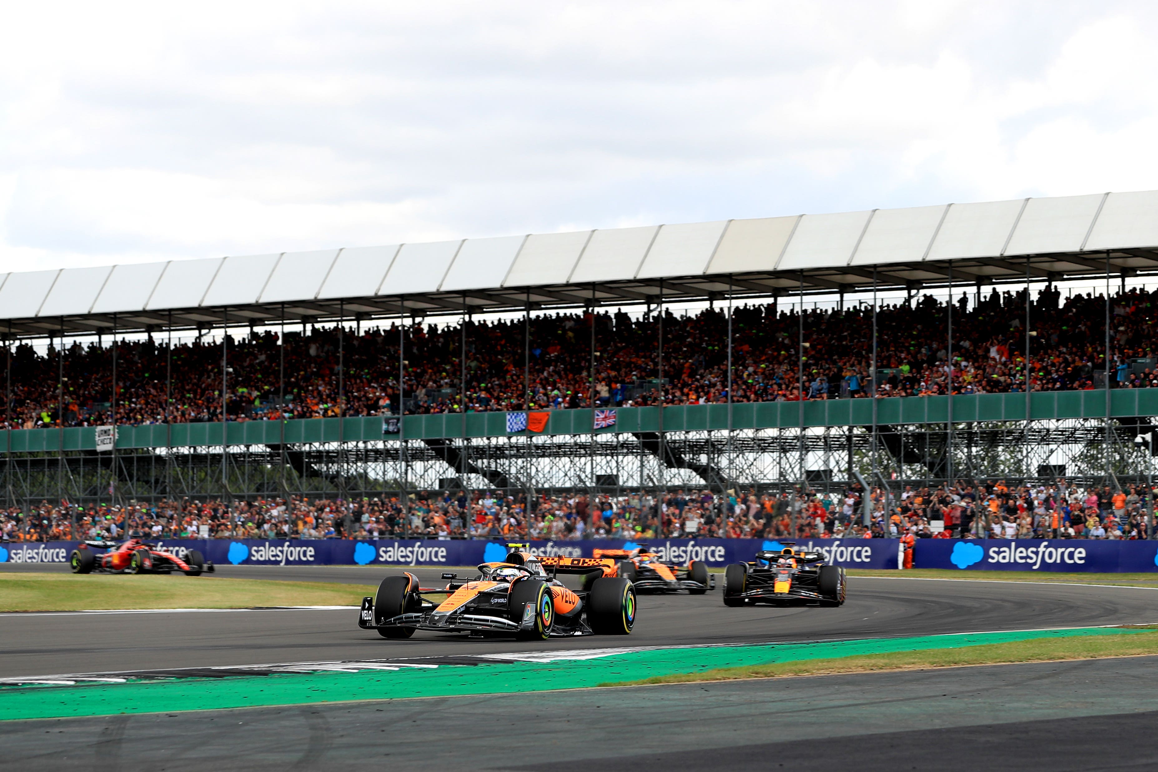 Lando Norris briefly led Sunday’s British Grand Prix at Silverstone (Bradley Collyer/PA)