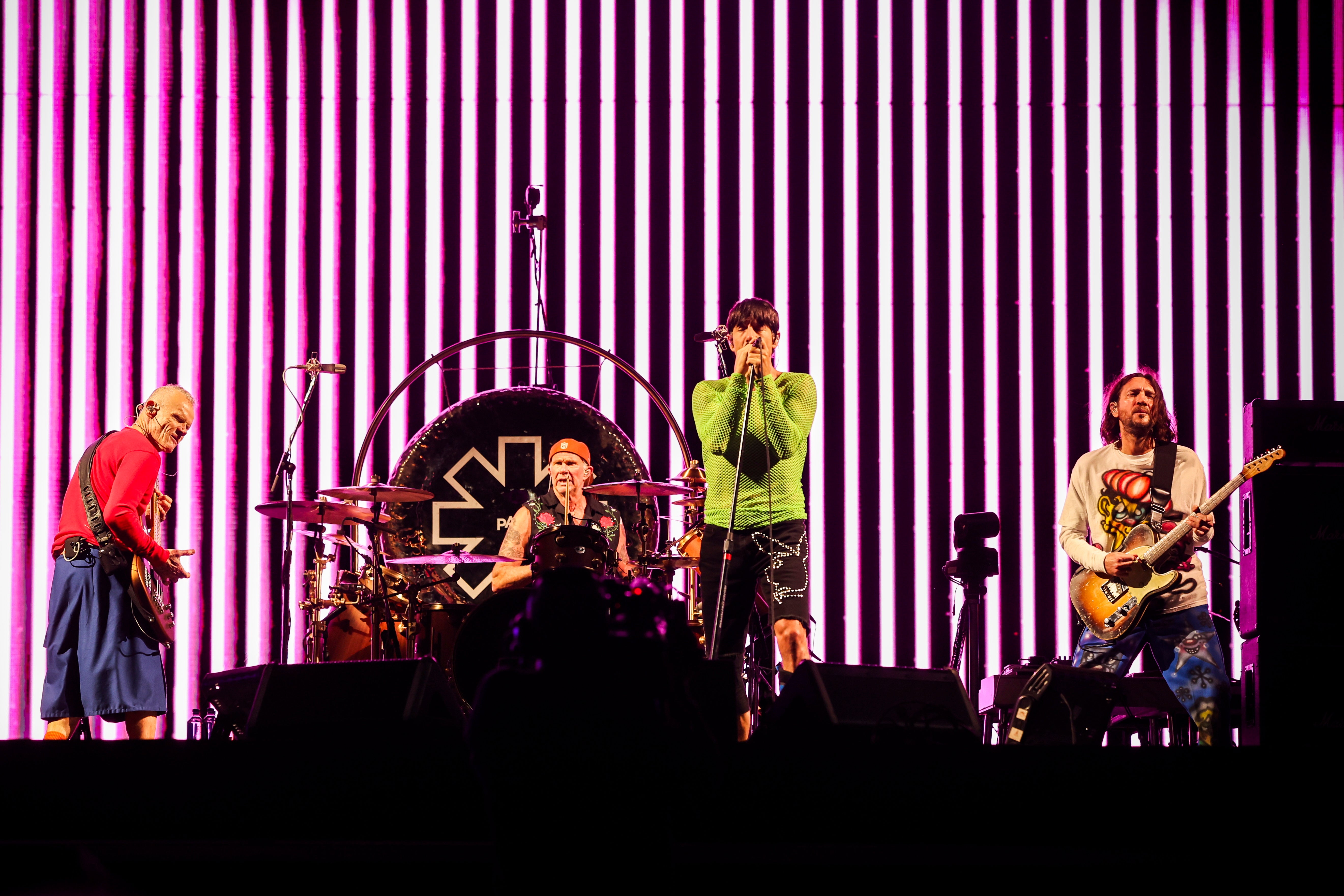 Red Hot Chili Peppers performs live on stage during the Nos Alive Festival in Oeiras, Portugal, 06 July 2023.