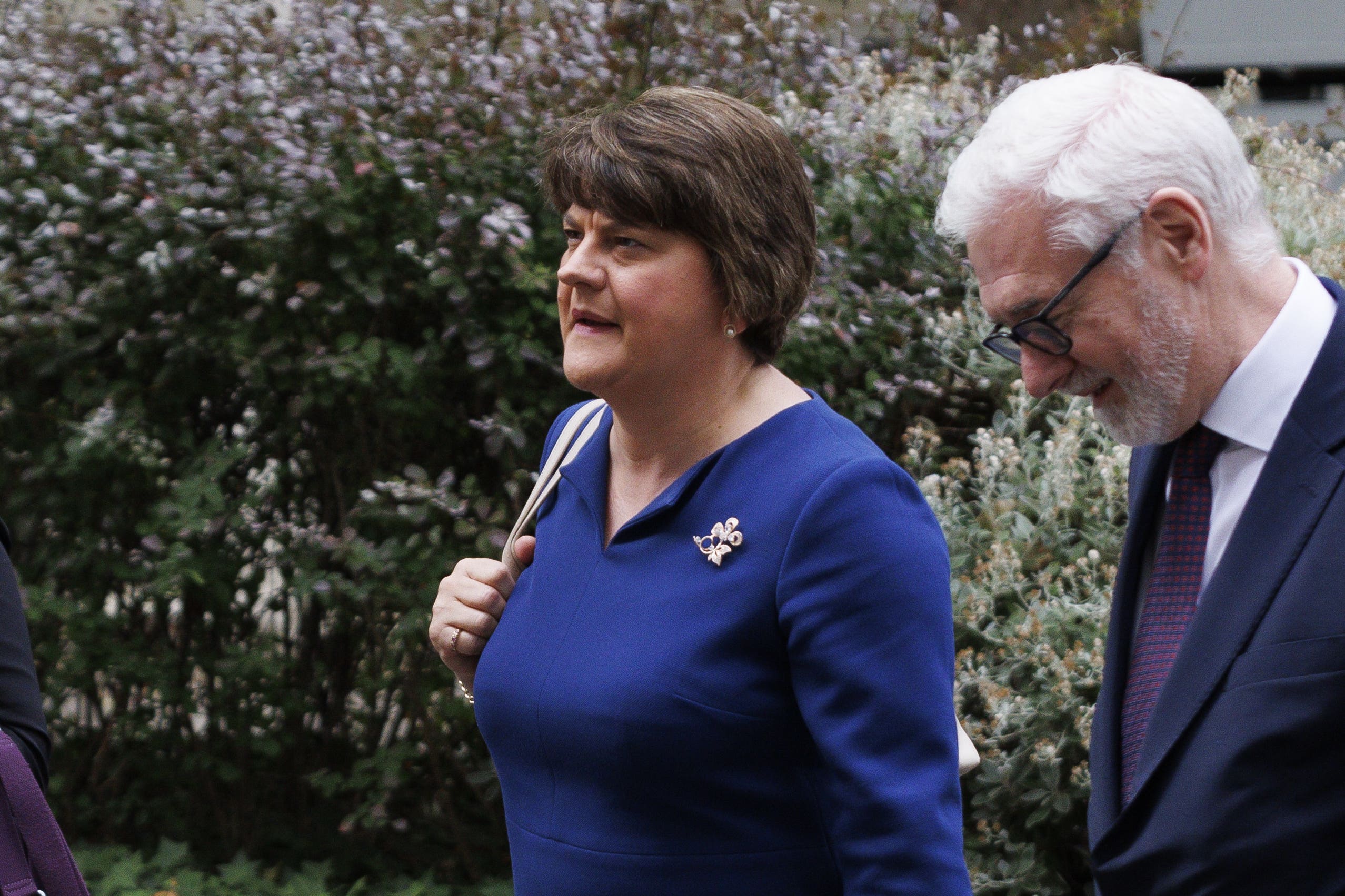 Arlene Foster, former first minister of Northern Ireland, arrives to give evidence to the UK Covid-19 Inquiry at Dorland House in London (Belinda Jiao/PA)