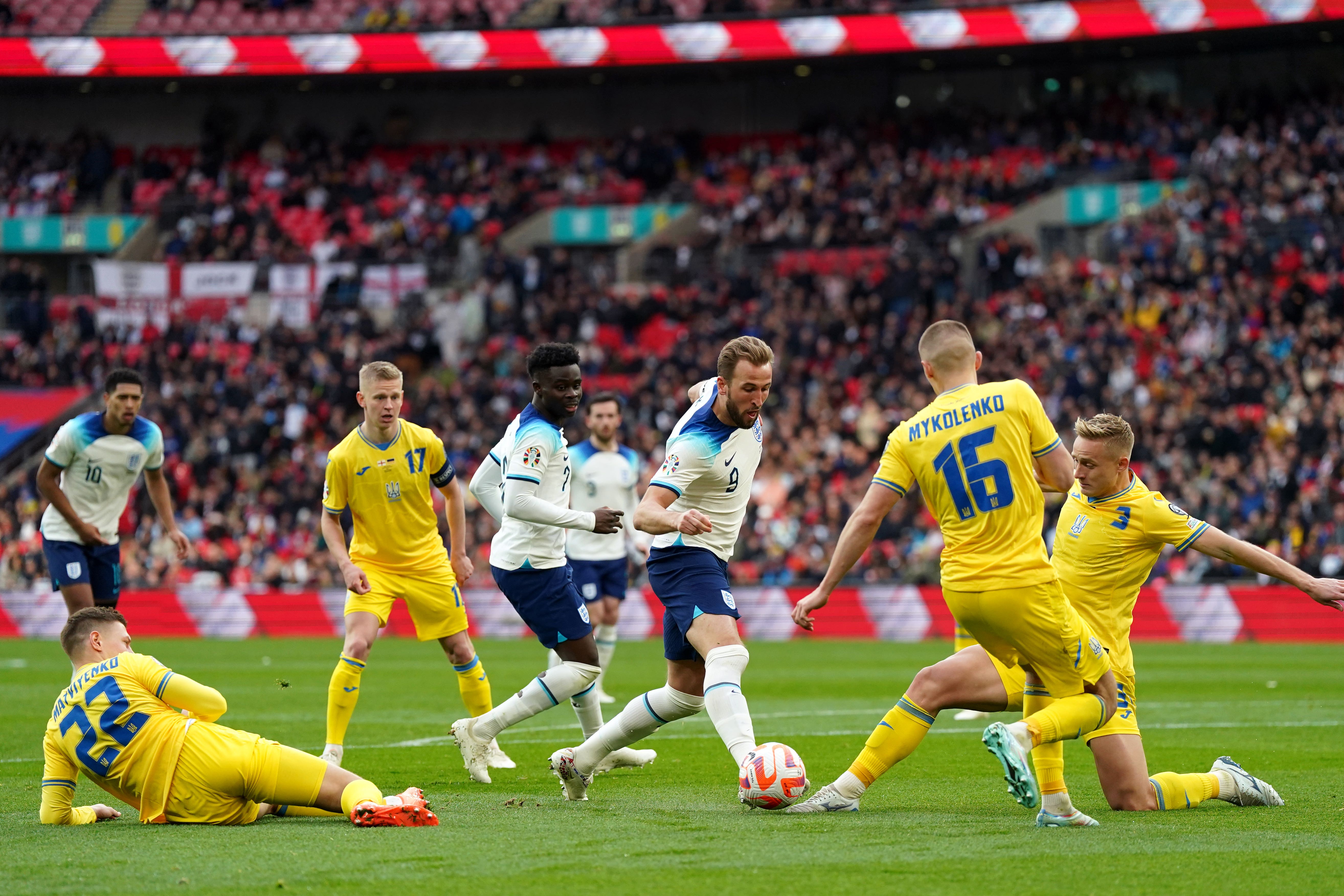 England play Ukraine again in Euro 2024 qualifying (Nick Potts/PA)