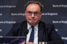 £500 a month rise in mortgage payments for 1 million households by 2026, Bank of England warns