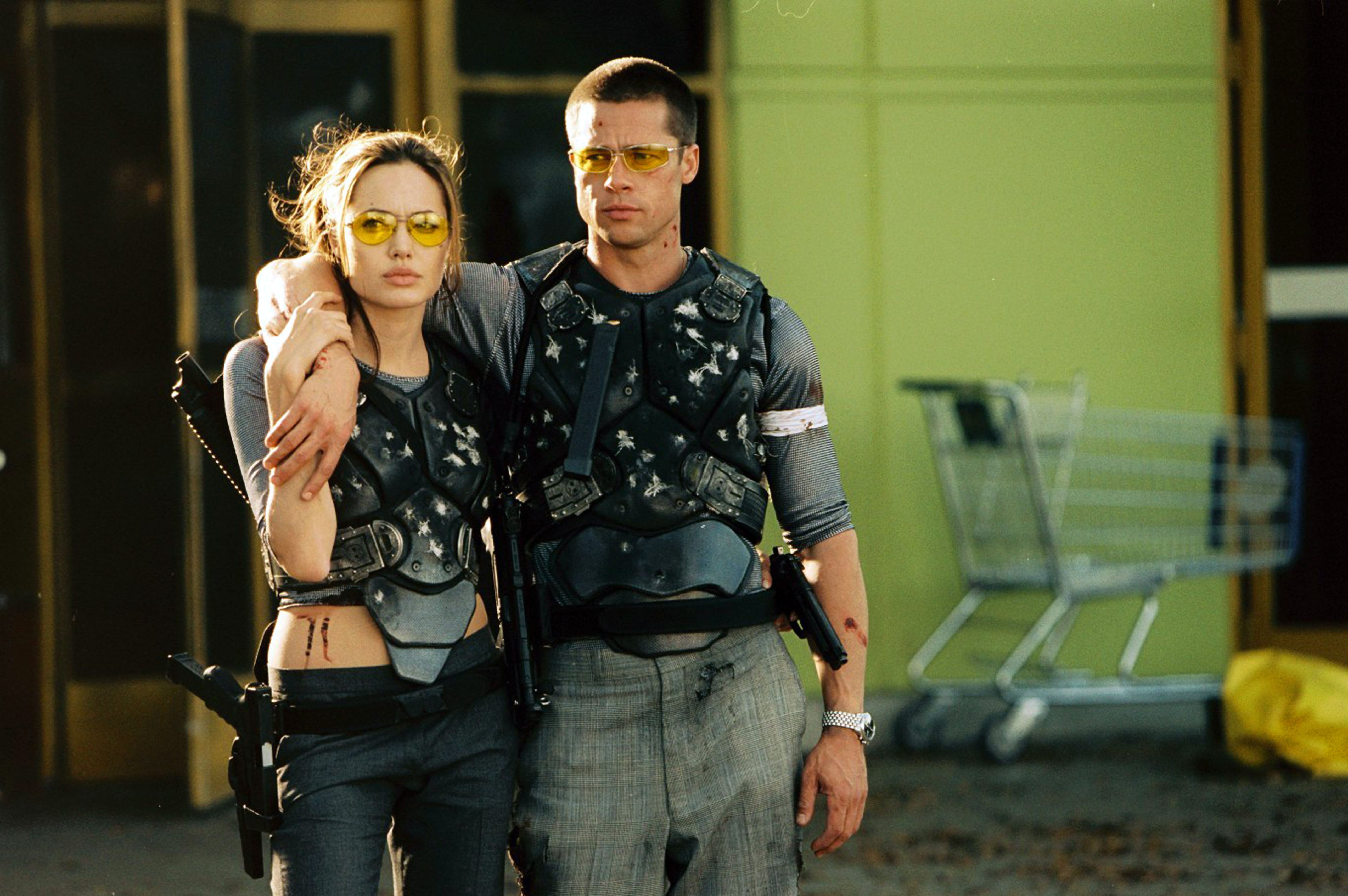 Angelina Jolie and Brad Pitt in ‘Mr and Mrs Smith’ in 2005