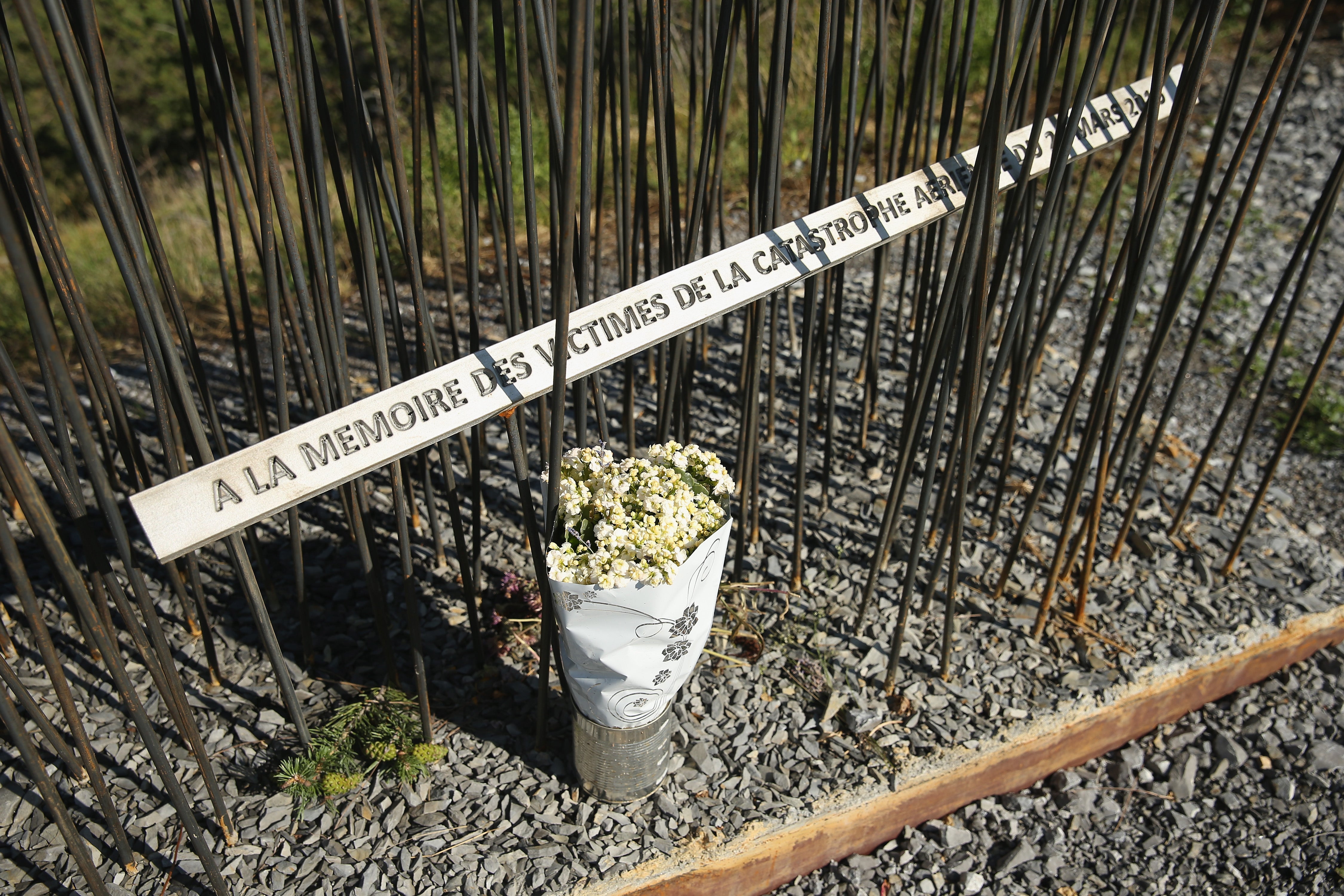 A memorial with 149 steel rods commemorates the 149 victims of Germanwings flight 4U9525 that crashed on 24 March, 2015