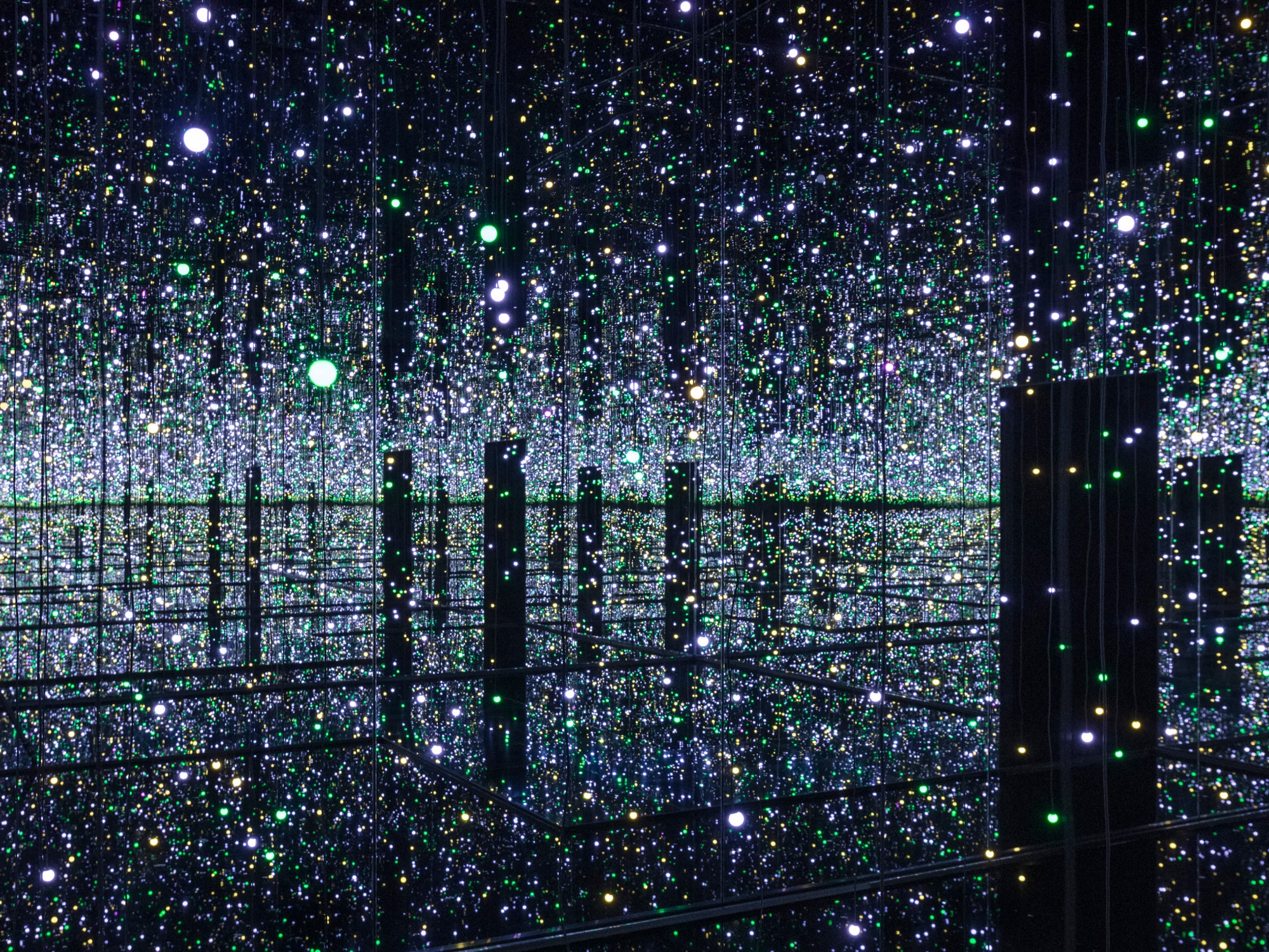 Infinity Mirrored Room - Filled with the Brilliance of Life by Yayoi Kusama. Presented by the artist, Ota Fine Arts and Victoria Miro 2015, accessioned 2019