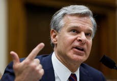 FBI director Christopher Wray hits back at Matt Gaetz after Republican presses him on trust in bureau