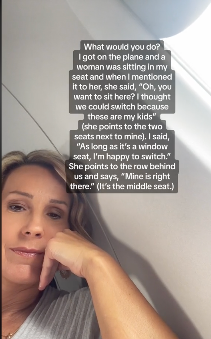 Tammy Nelson refused to switch seats with another woman who insisted she wanted to sit next to her two kids. Nelson said ‘people are fed up with people feeling entitled’