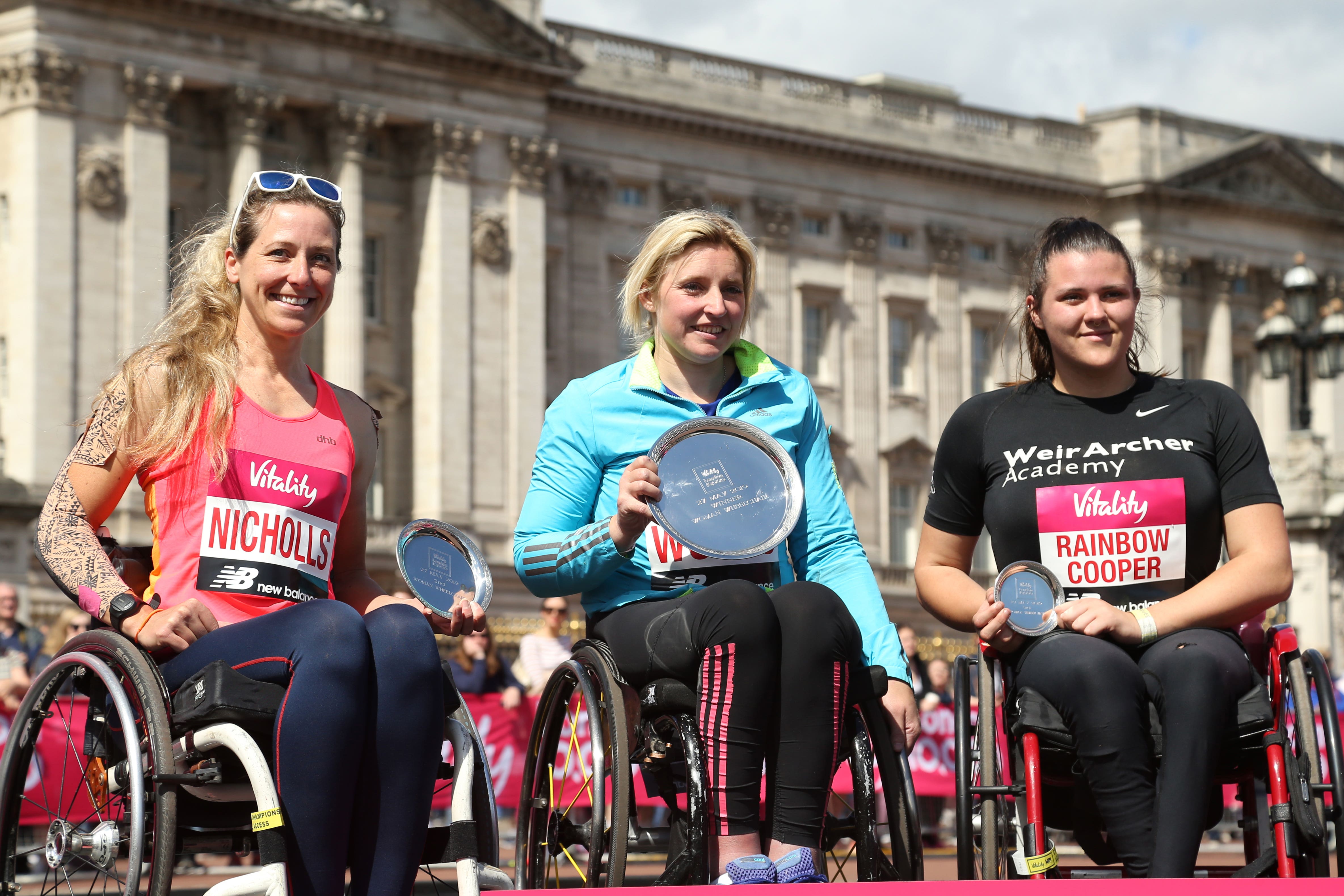 Mel Nicholls (left) is bidding for Paralympic success in triathlon (Paul Harding/PA)