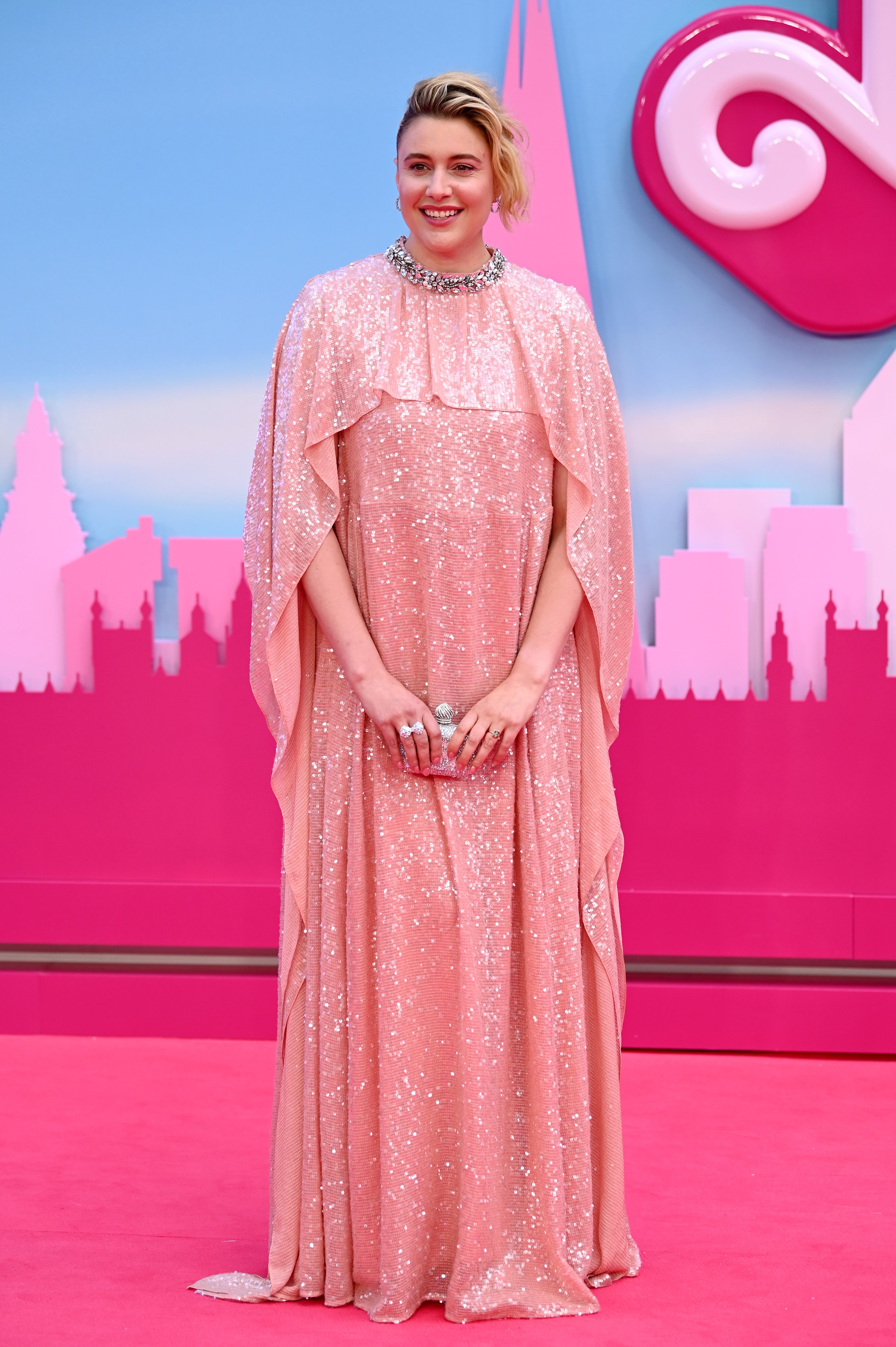 Greta Gerwig attends the "Barbie" European Premiere at Cineworld Leicester Square on July 12, 2023