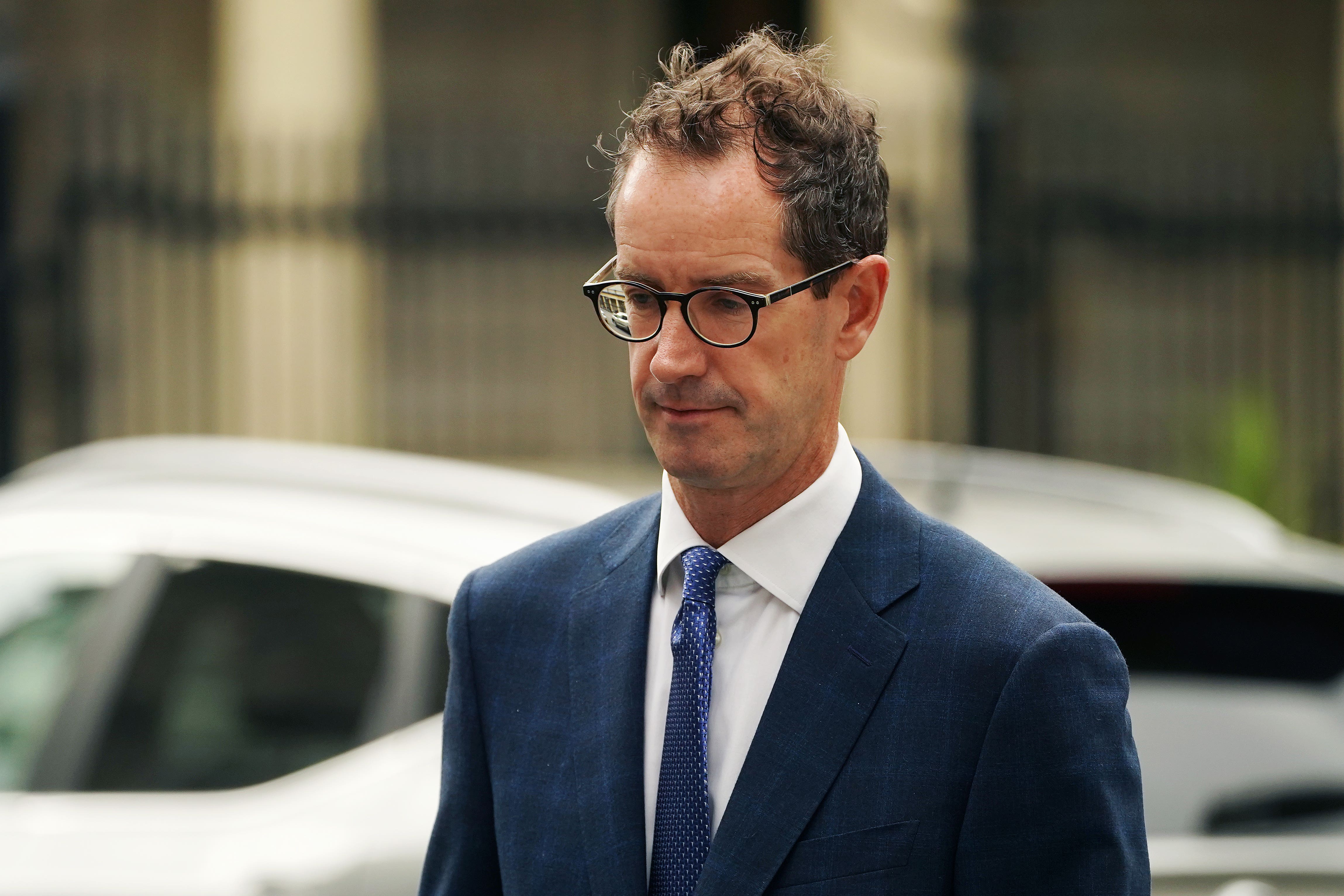 RTE Interim deputy director general Adrian Lynch arriving at Leinster House, Dublin (Brian Lawless/PA)