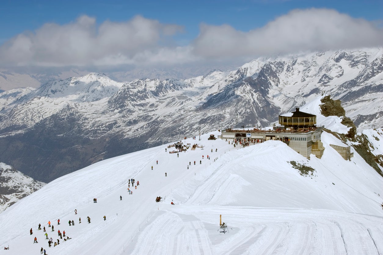 Saas-Fee is home to a turning restaurant with panoramic views