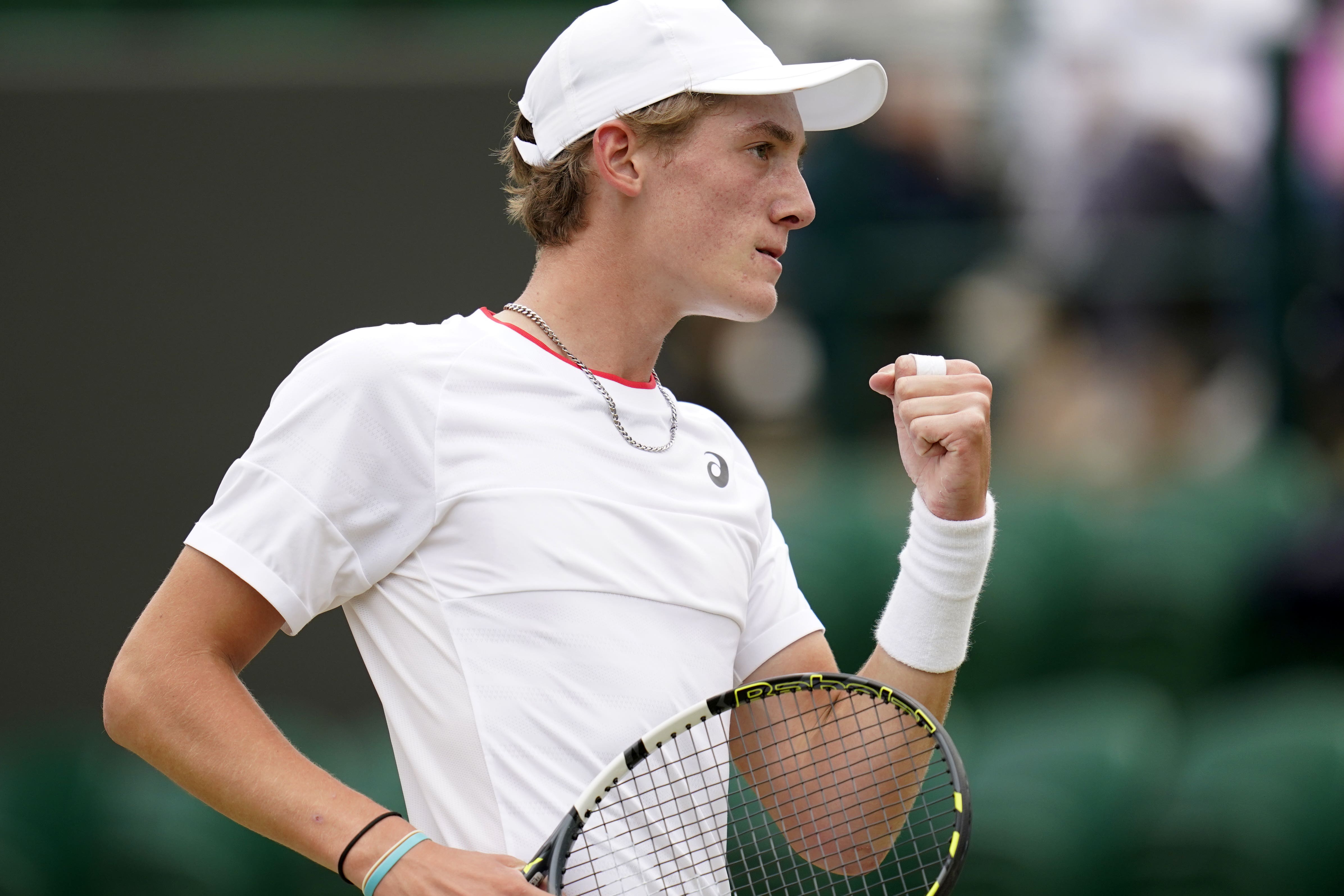 Henry Searle defeated Brazil’s Joao Fonseca (Andrew Matthews/PA)